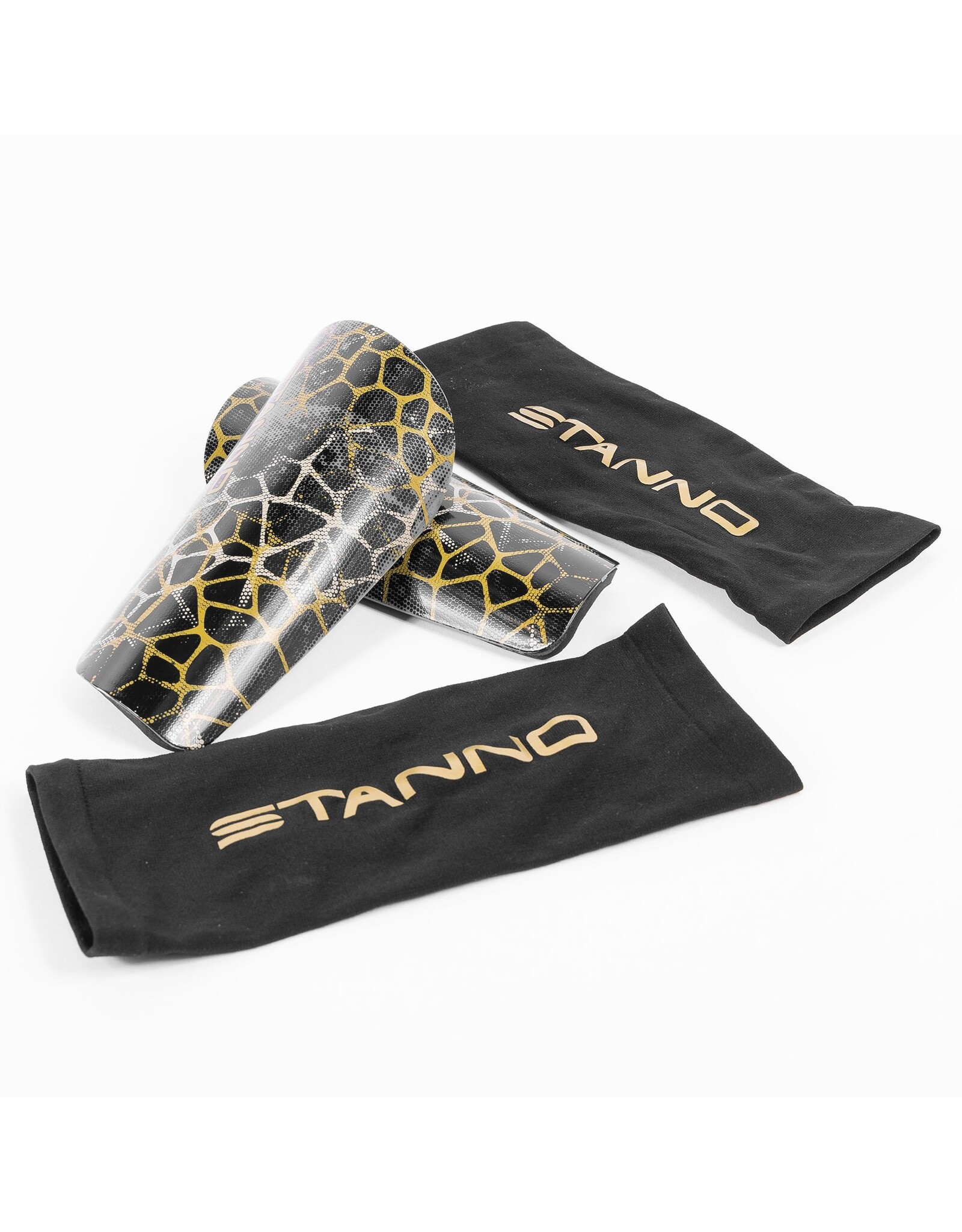 Stanno Dome Shin Guards-Grey-Gold