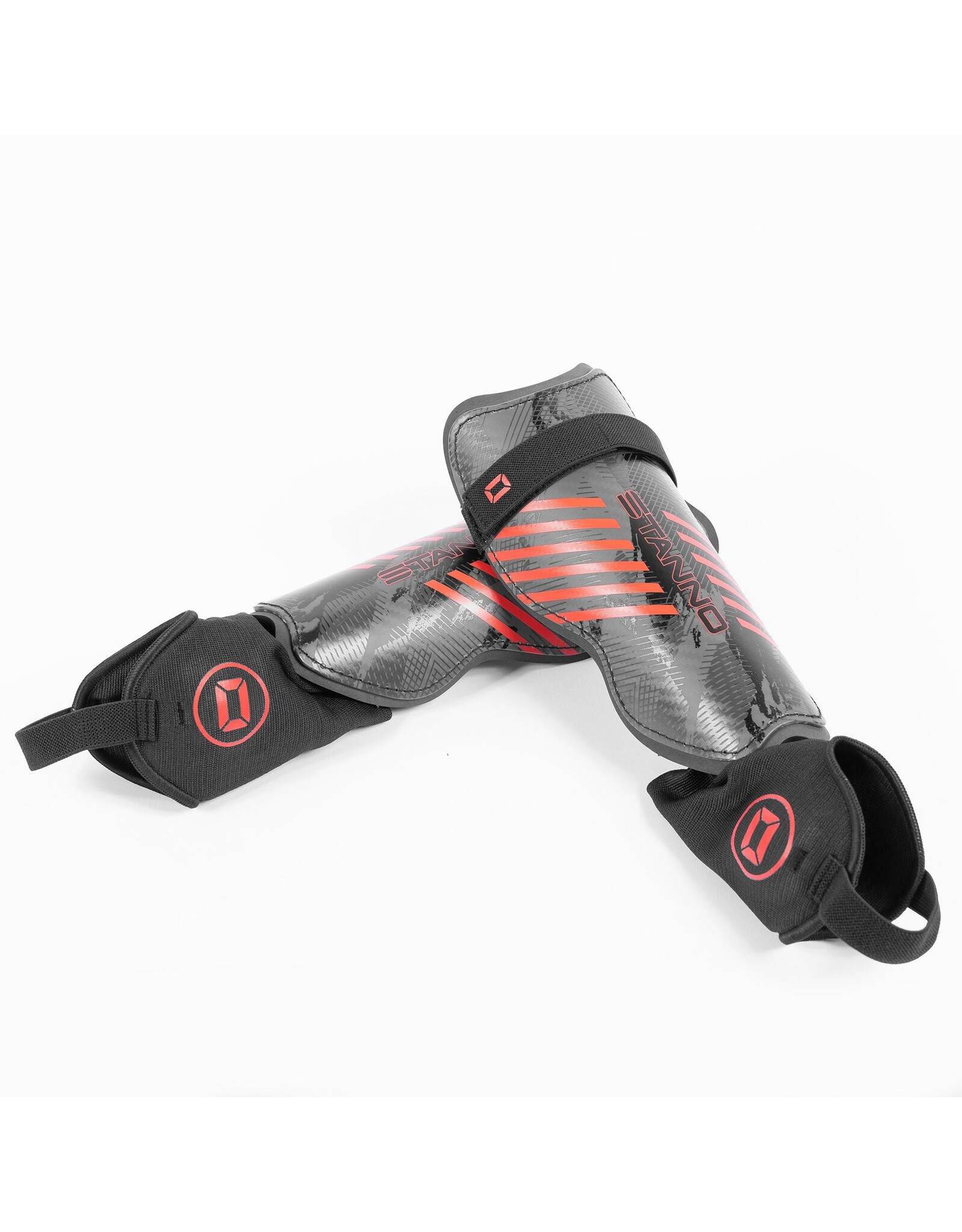 Stanno Liga IV Shin Guards-Black-Grey-Red