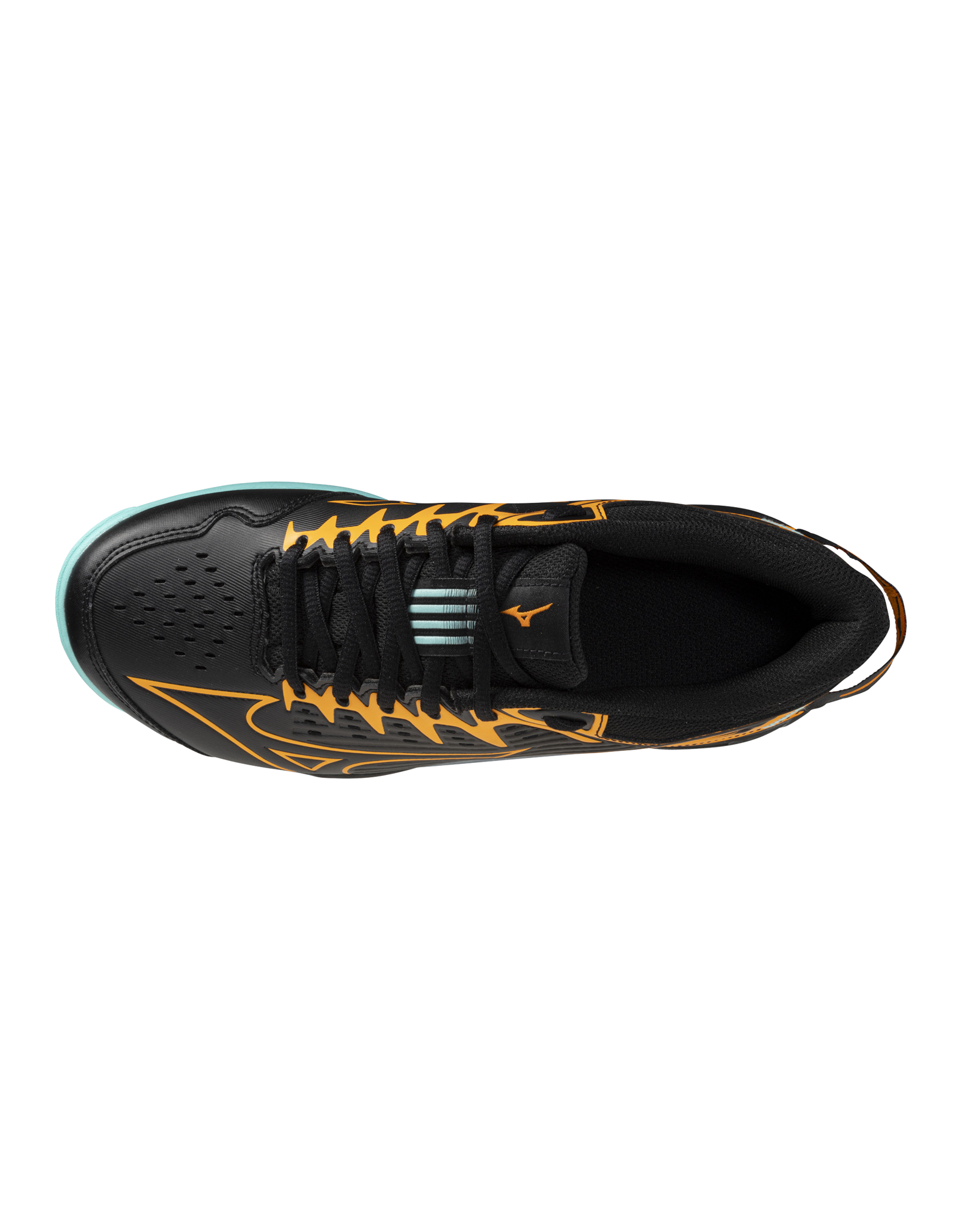 Mizuno SHOE WAVE LYNX-Kinderen-Black/Tangelo/IceGreen