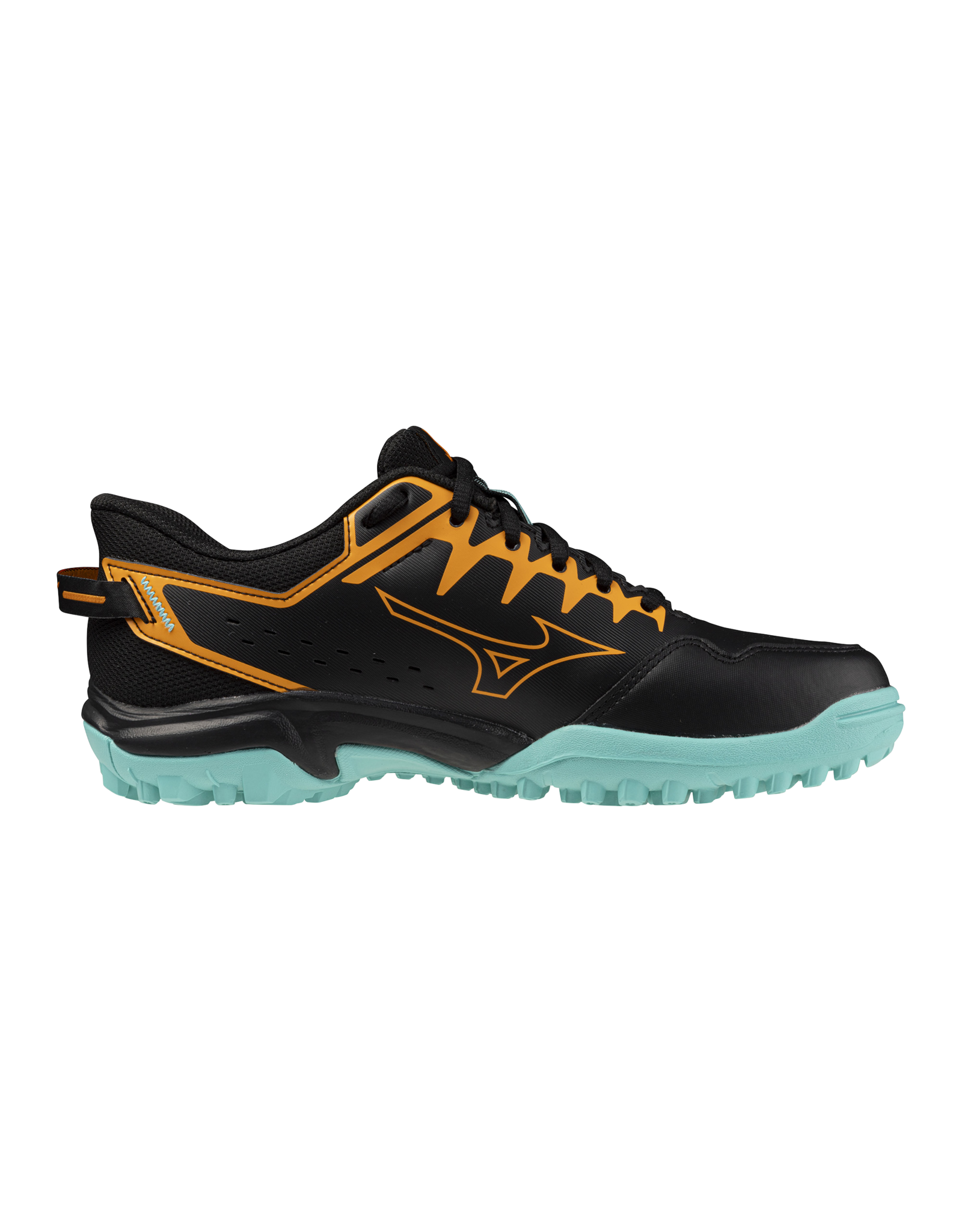 Mizuno SHOE WAVE LYNX-Kinderen-Black/Tangelo/IceGreen