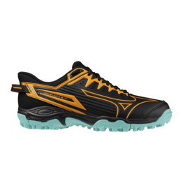 Mizuno SHOE WAVE LYNX-Kinderen-Black/Tangelo/IceGreen