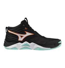 Mizuno SHOE WAVE MOMENTUM ELITE MID-Unisex-Black/Tangelo/IceGreen