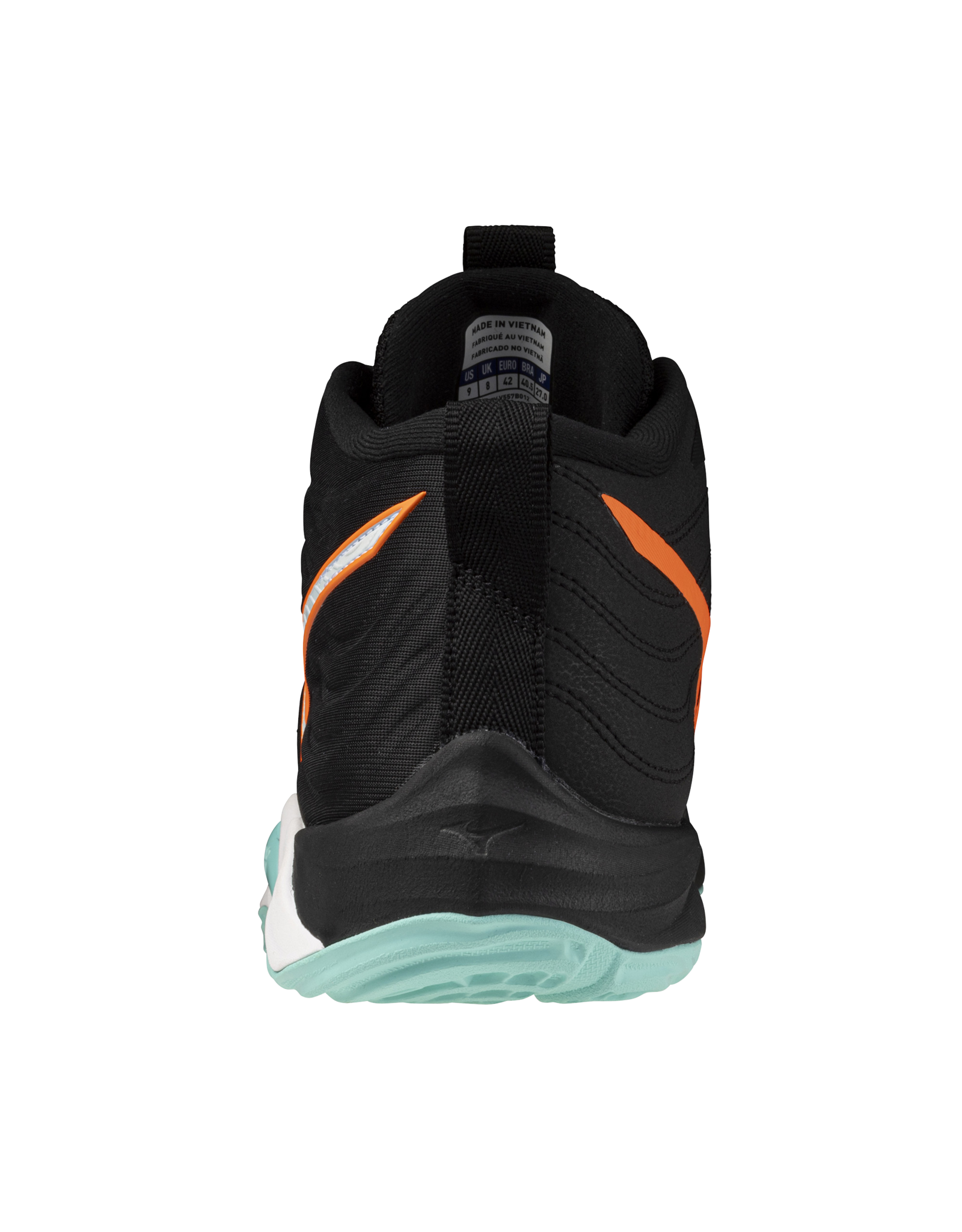 Mizuno SHOE WAVE MOMENTUM ELITE MID-Unisex-Black/Tangelo/IceGreen