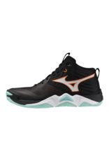 Mizuno SHOE WAVE MOMENTUM ELITE MID-Unisex-Black/Tangelo/IceGreen
