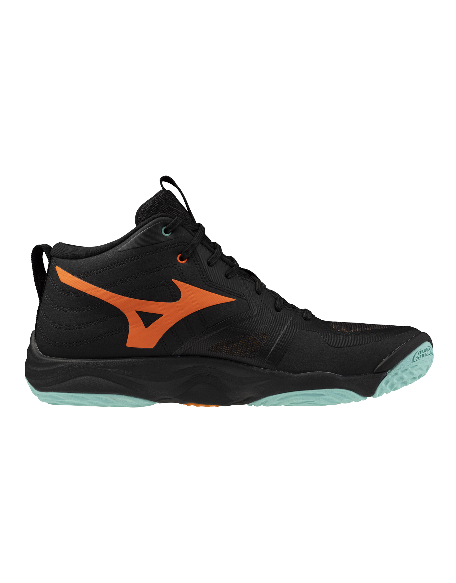 Mizuno SHOE WAVE MOMENTUM ELITE MID-Unisex-Black/Tangelo/IceGreen