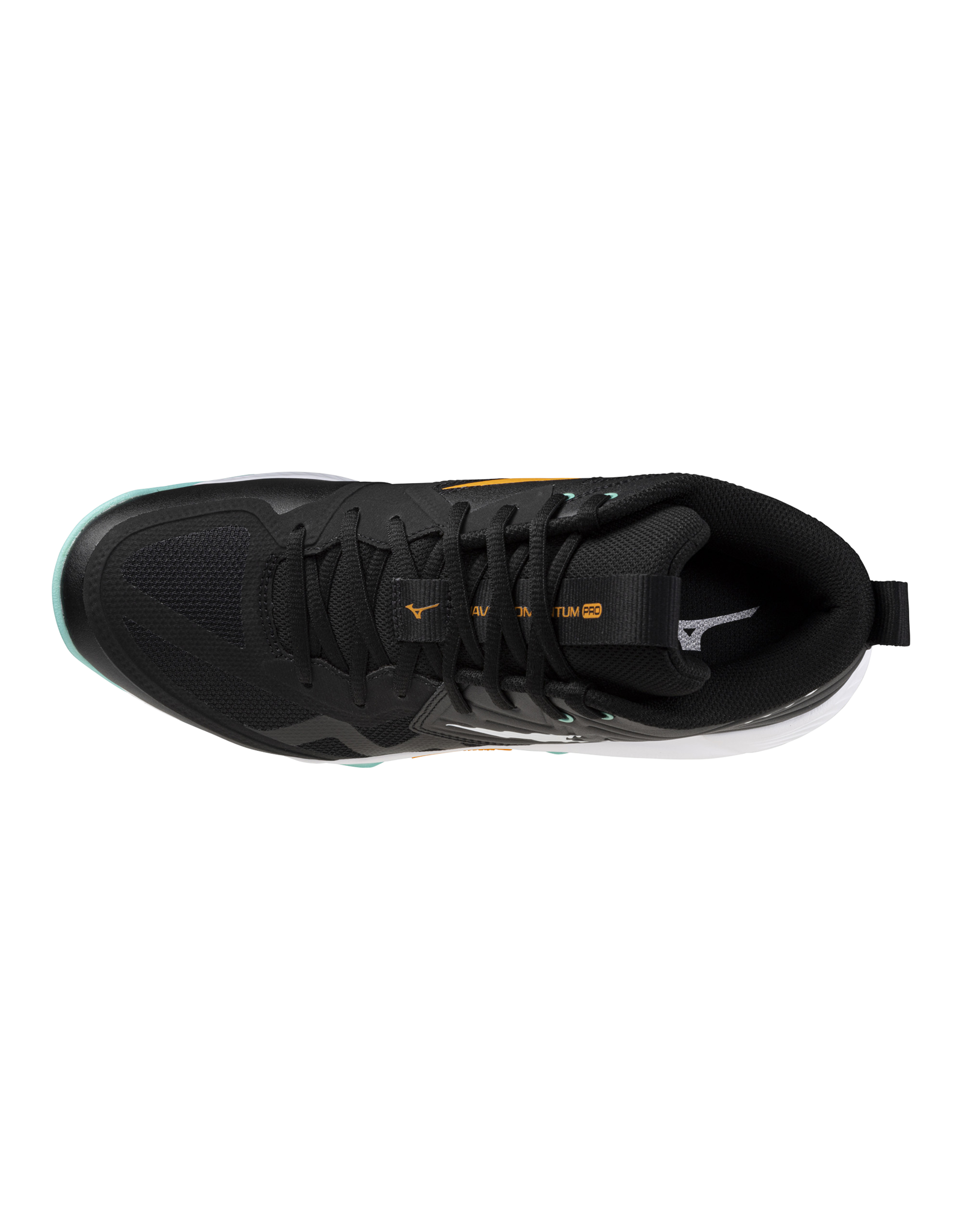 Mizuno SHOE WAVE MOMENTUM PRO MID-Unisex-Black/Tangelo/IceGreen