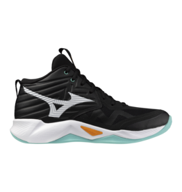 Mizuno SHOE WAVE MOMENTUM PRO MID-Unisex-Black/Tangelo/IceGreen
