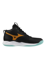 Mizuno SHOE WAVE MOMENTUM PRO MID-Unisex-Black/Tangelo/IceGreen