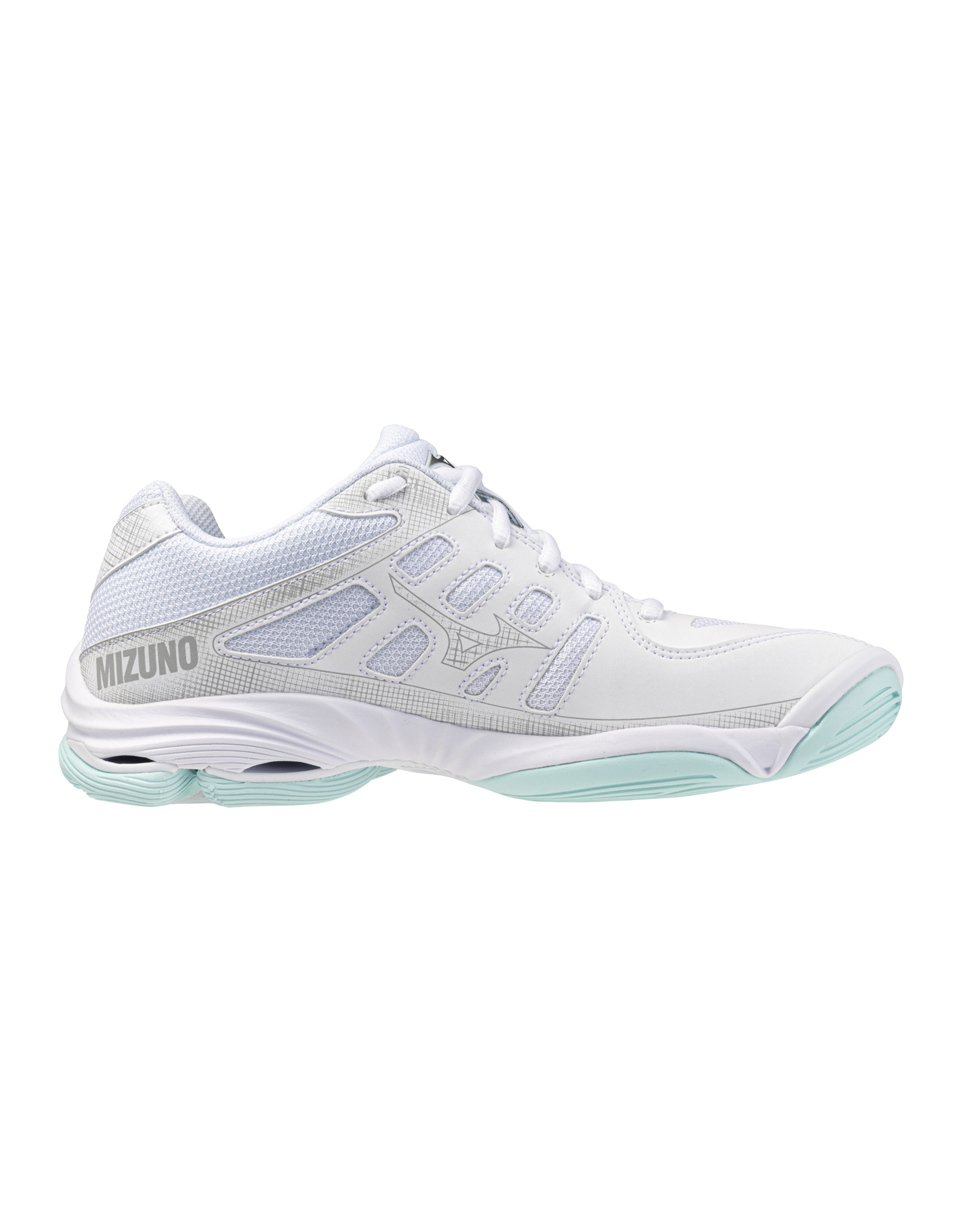 Mizuno SHOE WAVE VOLTAGE-Dames-White/BlueTint