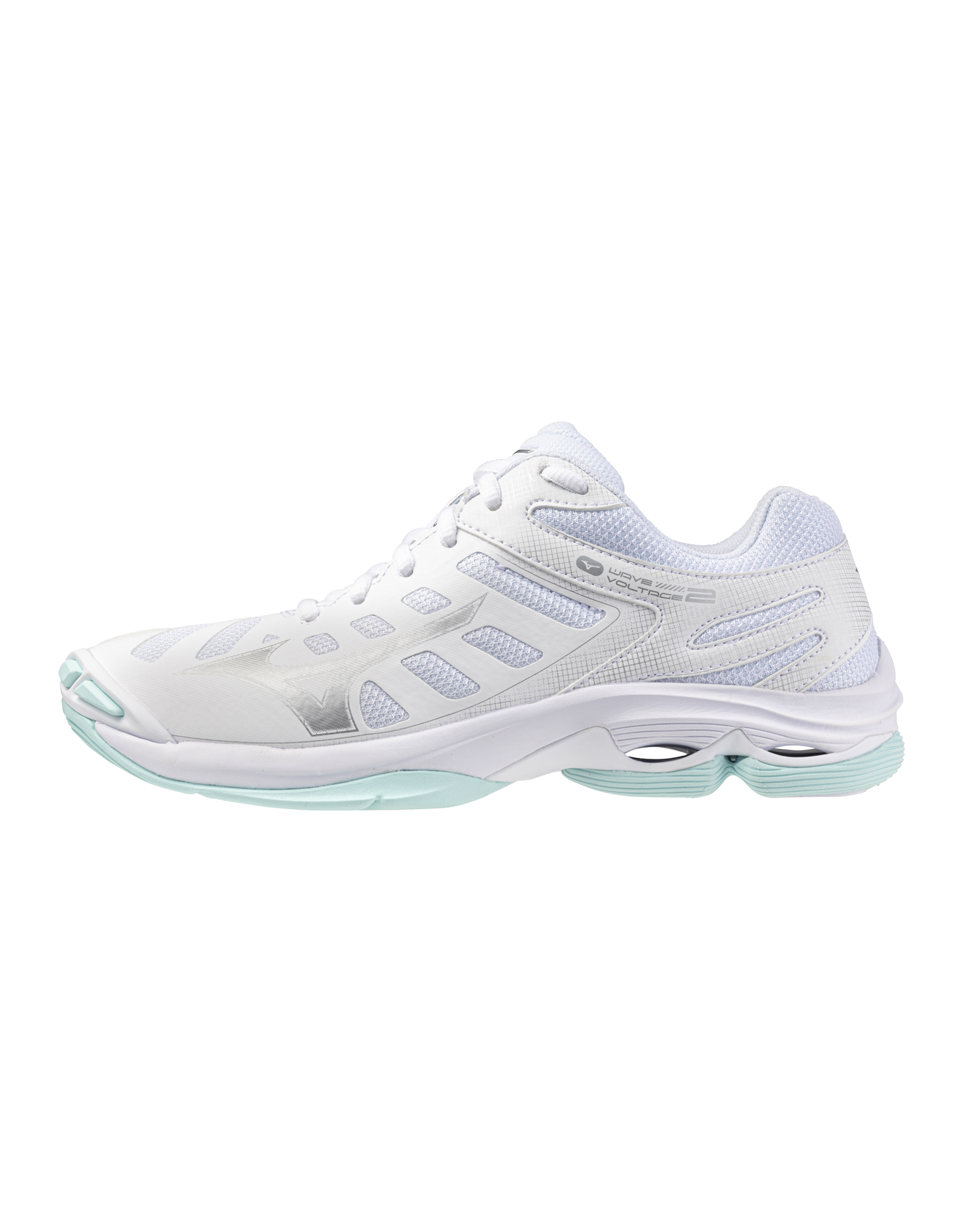 Mizuno SHOE WAVE VOLTAGE-Dames-White/BlueTint