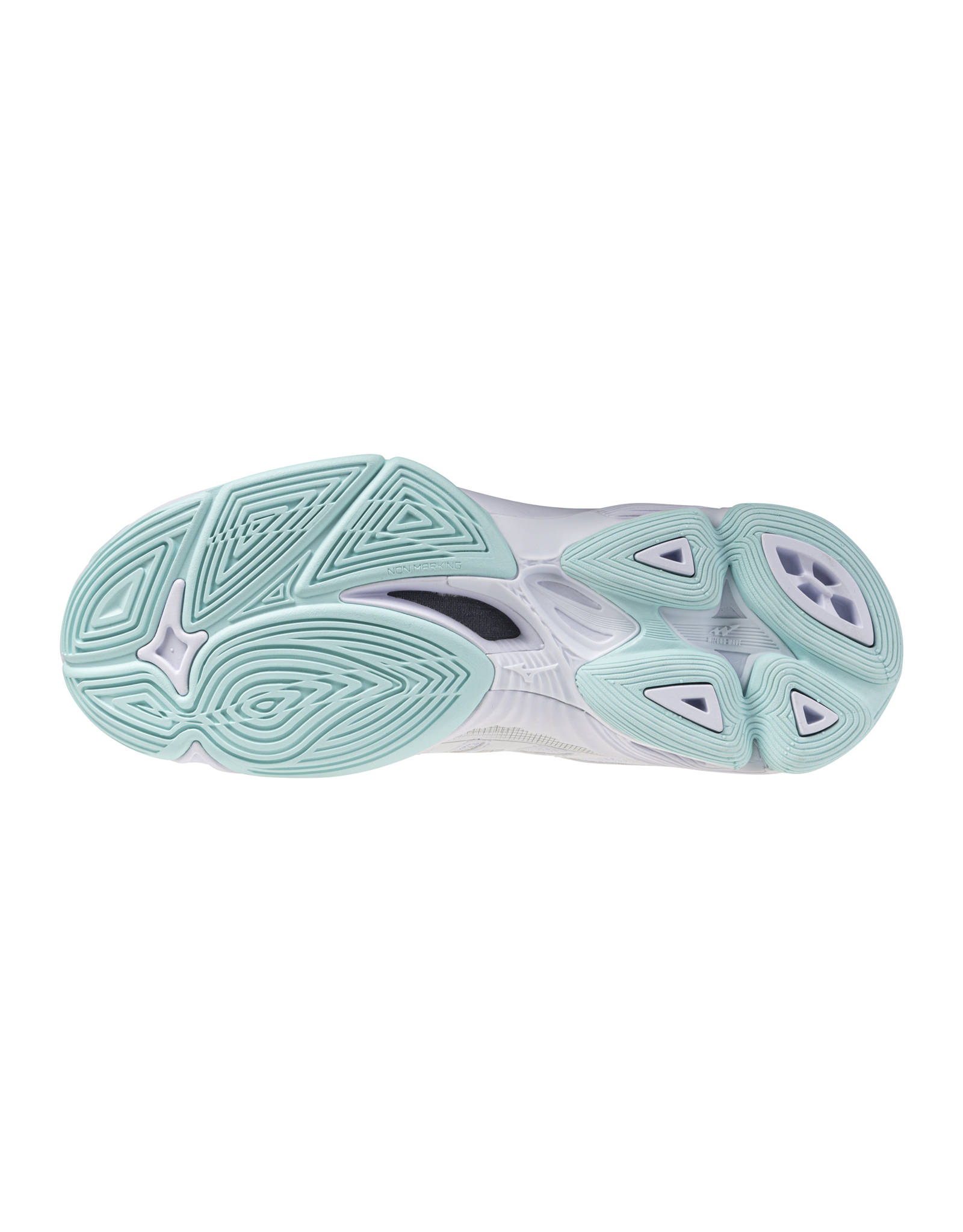 Mizuno SHOE WAVE VOLTAGE-Dames-White/BlueTint