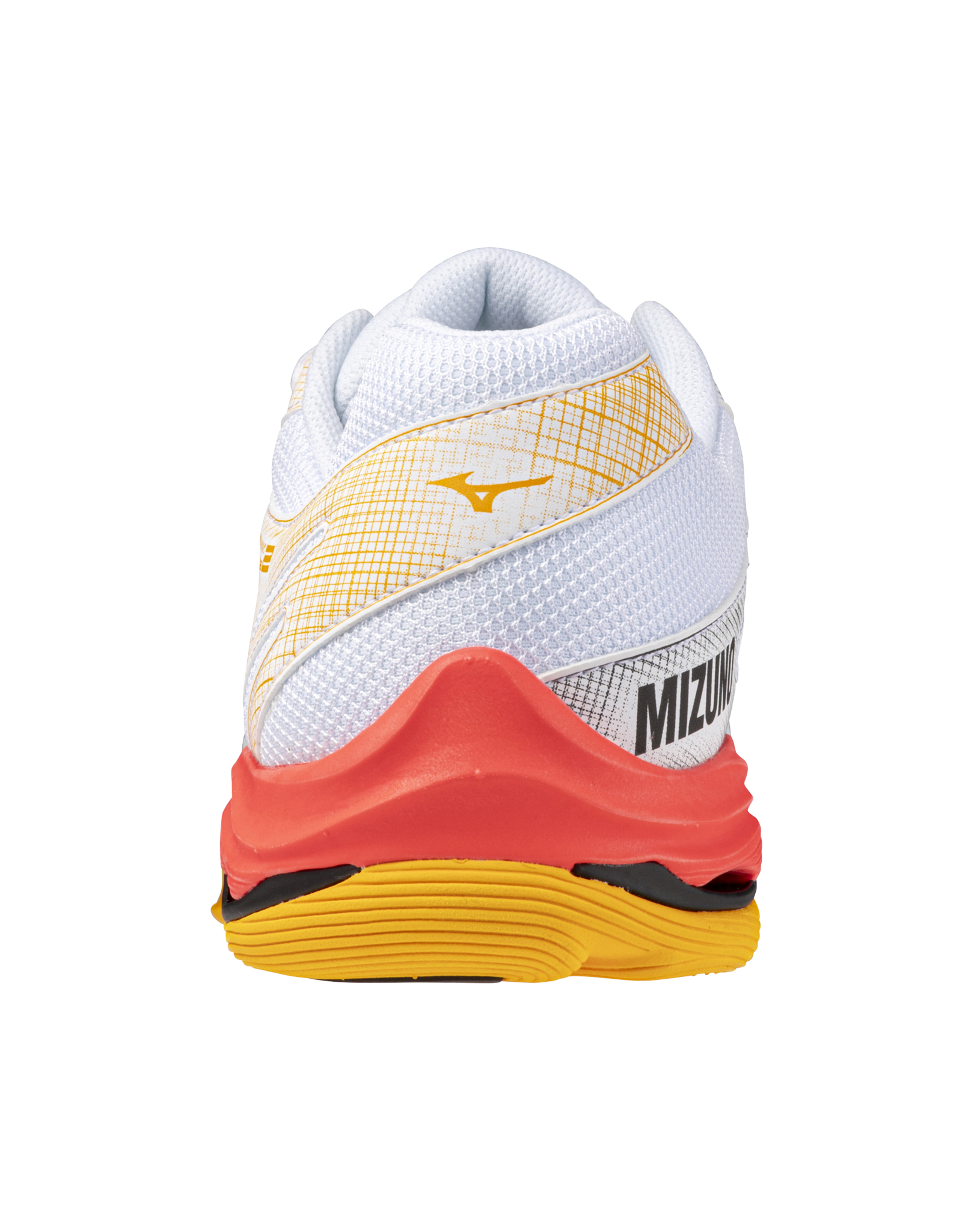 Mizuno SHOE WAVE VOLTAGE-Unisex-White/FieryCoral2/Citrus