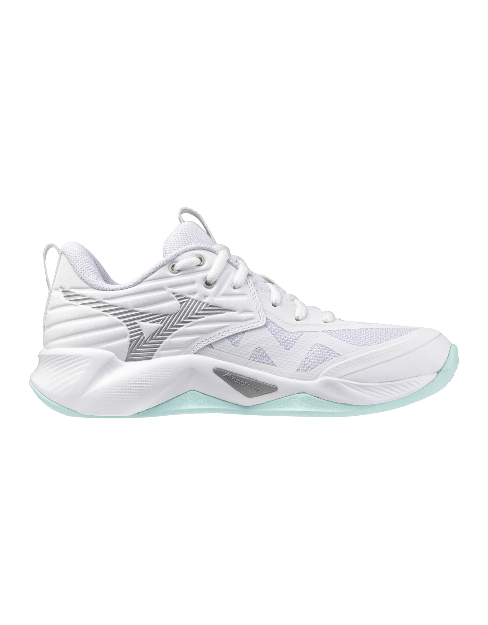 Mizuno SHOE WAVE MOMENTUM PRO MID-Dames-White/BlueTint