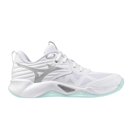 Mizuno SHOE WAVE MOMENTUM PRO MID-Dames-White/BlueTint
