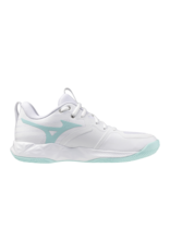 Mizuno SHOE WAVE MOMENTUM PRO MID-Dames-White/BlueTint