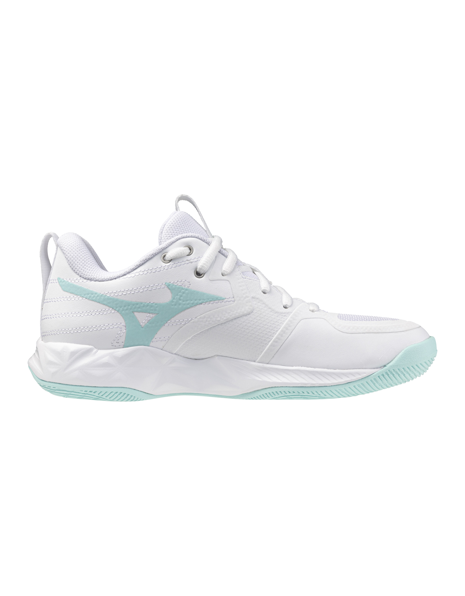 Mizuno SHOE WAVE MOMENTUM PRO MID-Dames-White/BlueTint