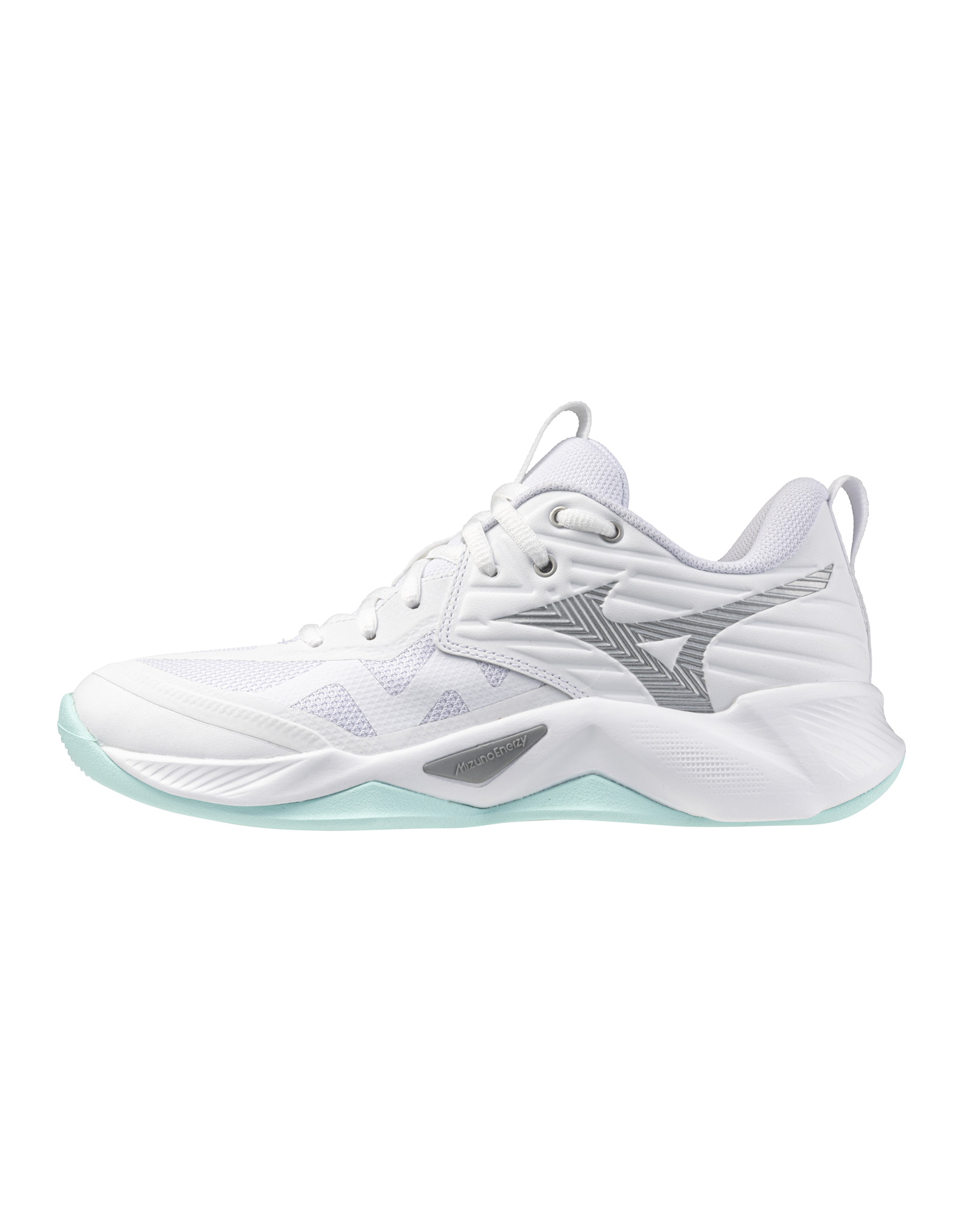 Mizuno SHOE WAVE MOMENTUM PRO MID-Dames-White/BlueTint