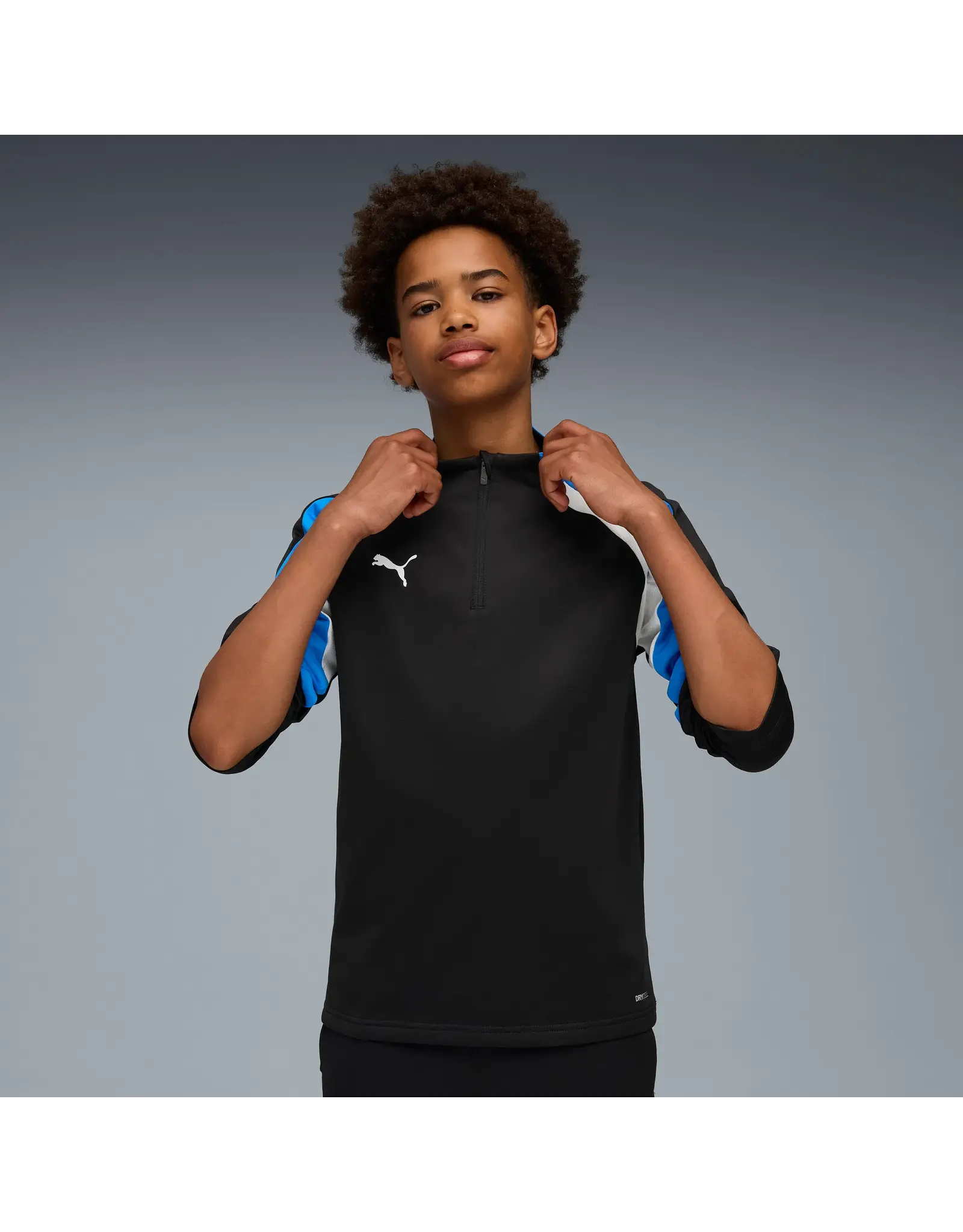 Puma IndividualLIGA 1/4 Zip Top Jr-Unisex-9-black