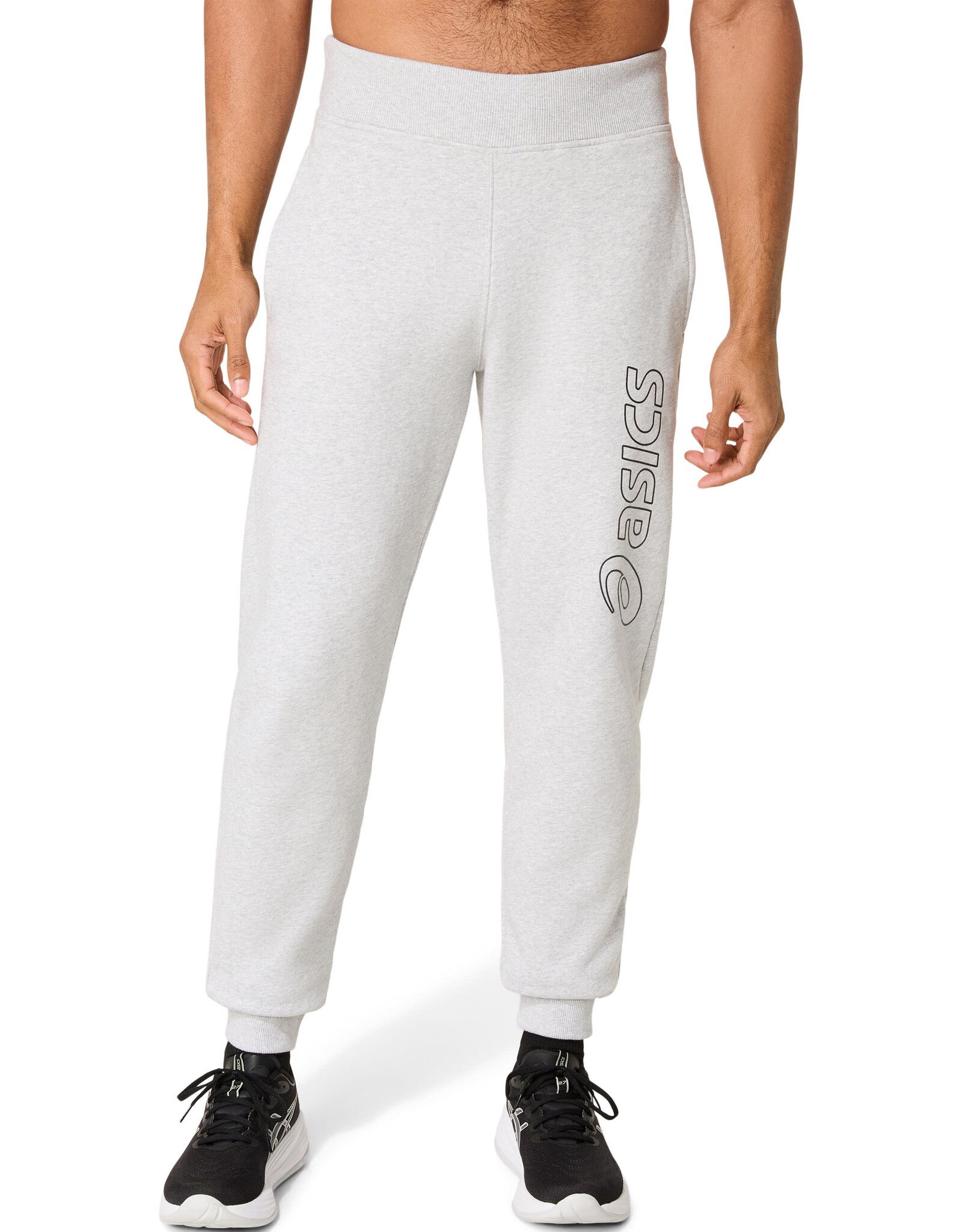 Asics ASICS LOGO SWEATPANT-Heren-LIGHT GREY HEATHER
