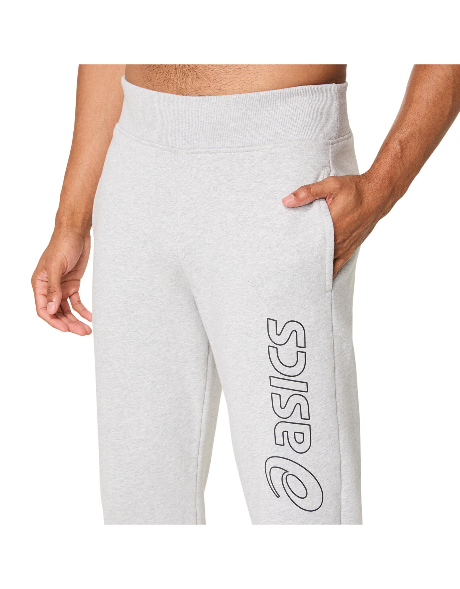 Asics ASICS LOGO SWEATPANT-Heren-LIGHT GREY HEATHER