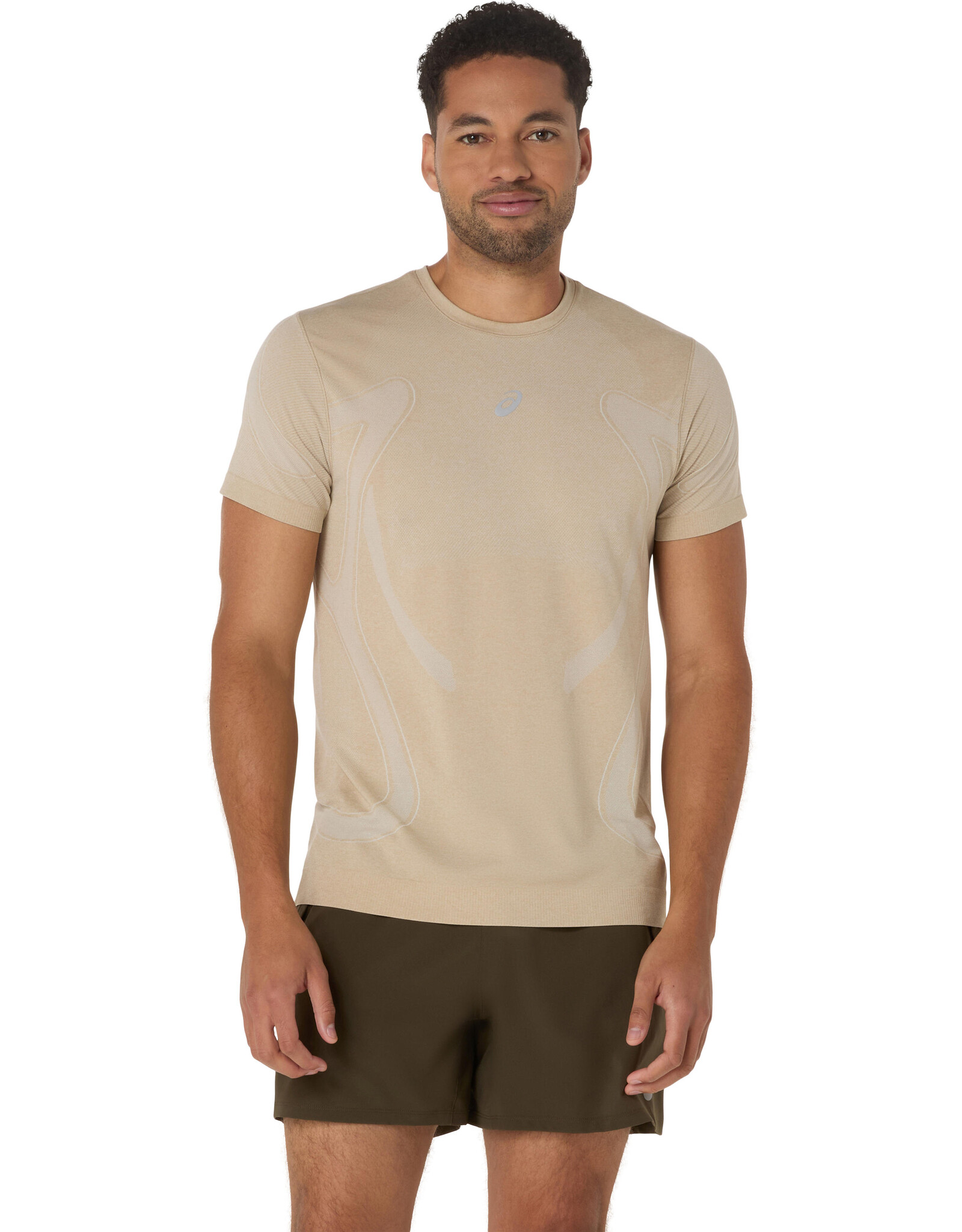 Asics ROAD SEAMLESS SS TOP-Heren-CREAM