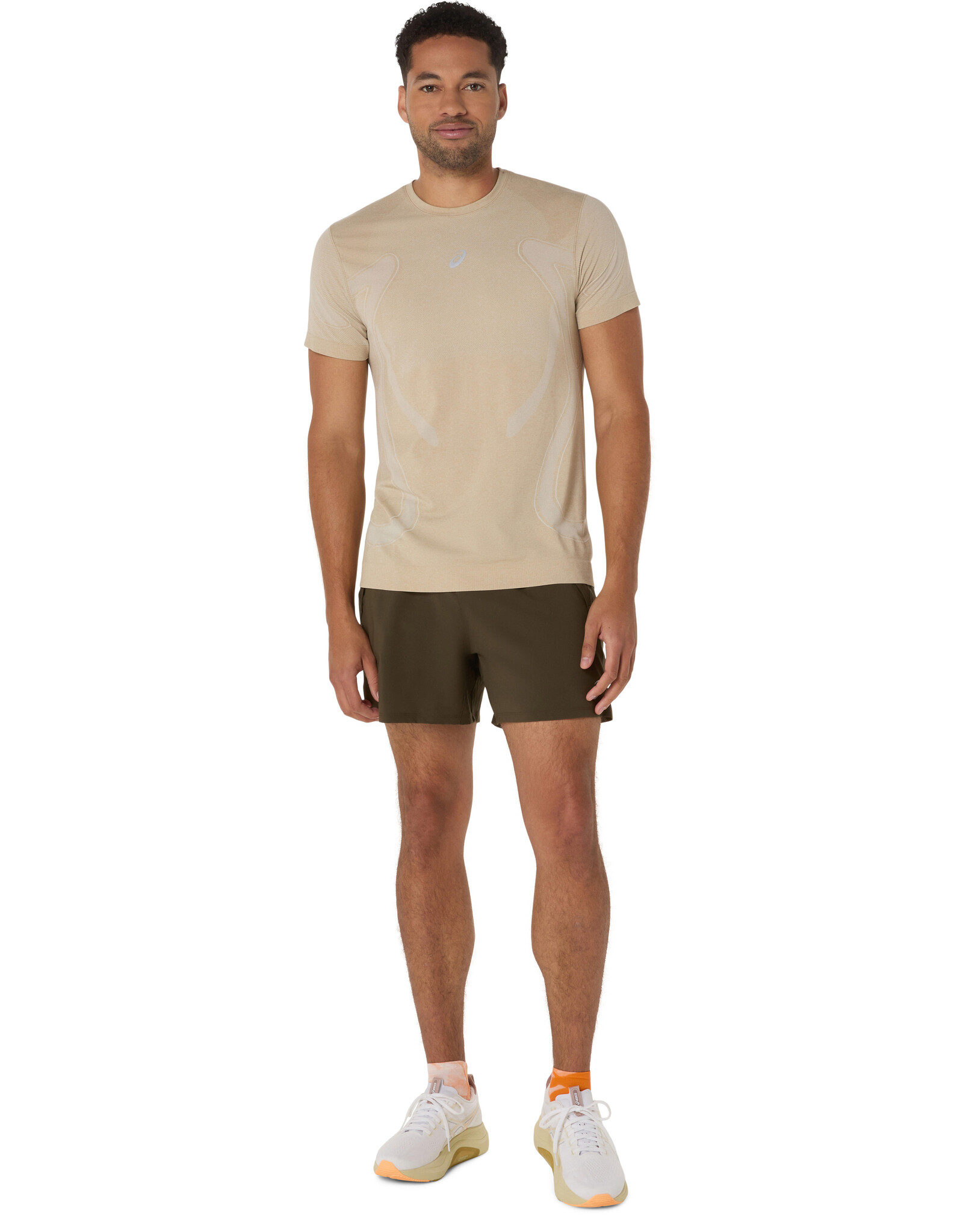 Asics ROAD SEAMLESS SS TOP-Heren-CREAM
