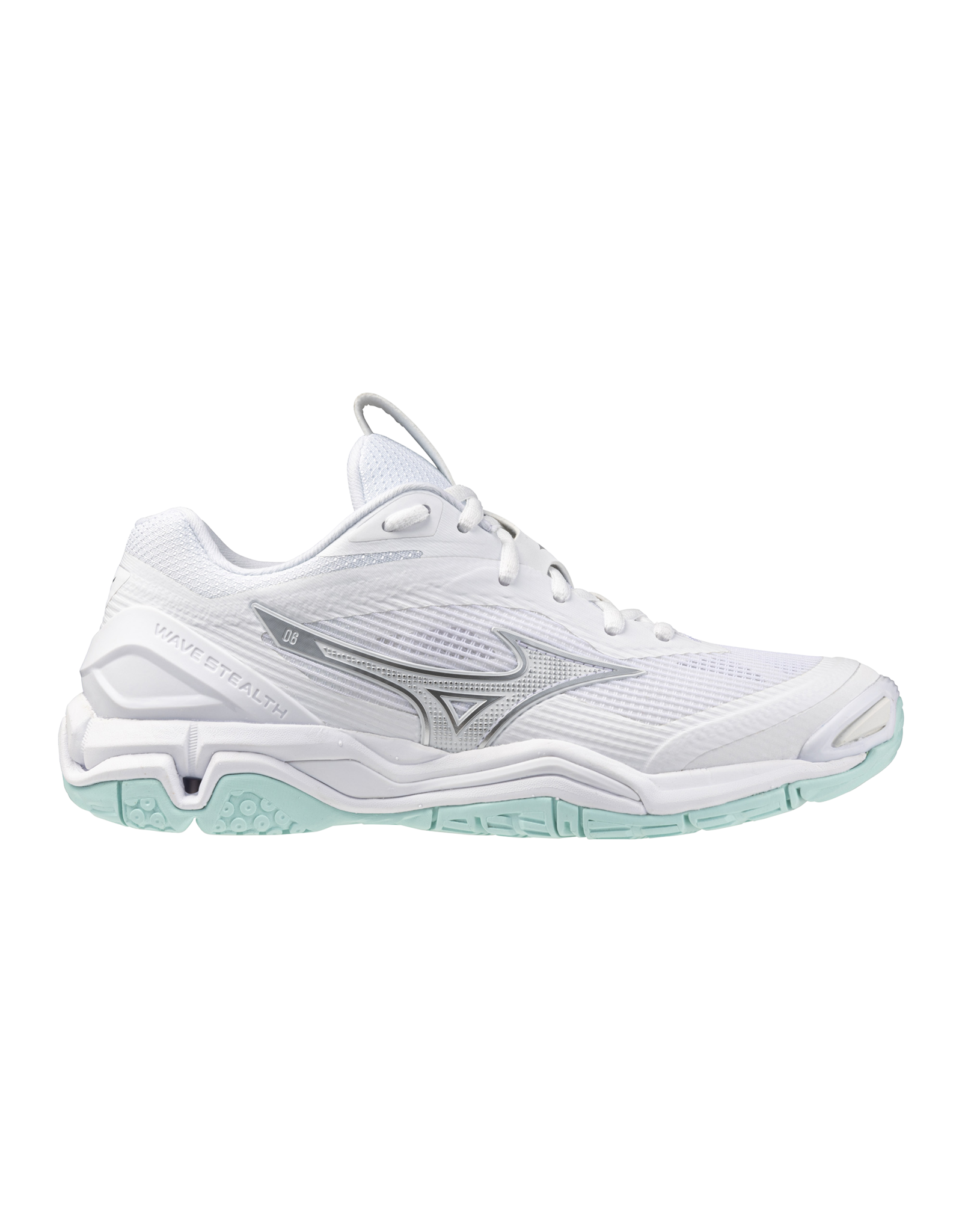 Mizuno SHOE WAVE STEALTH-Dames-White/BlueTint