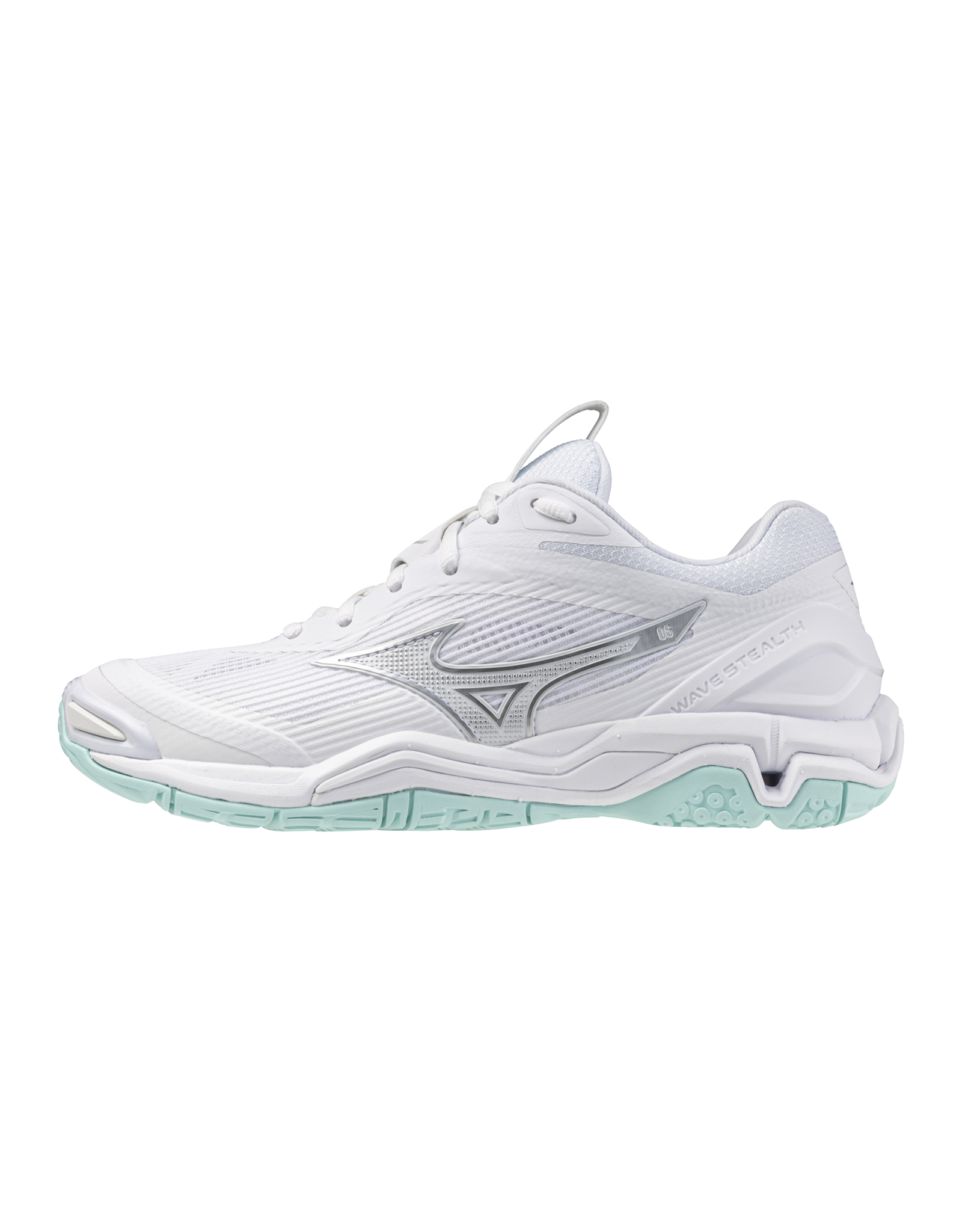 Mizuno SHOE WAVE STEALTH-Dames-White/BlueTint