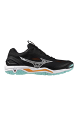 Mizuno SHOE WAVE STEALTH-Unisex-White/FieryCoral2/Citrus