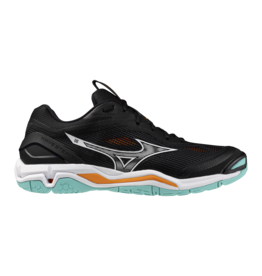 Mizuno SHOE WAVE STEALTH-Unisex-White/FieryCoral2/Citrus