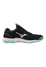 Mizuno SHOE WAVE STEALTH-Unisex-White/FieryCoral2/Citrus