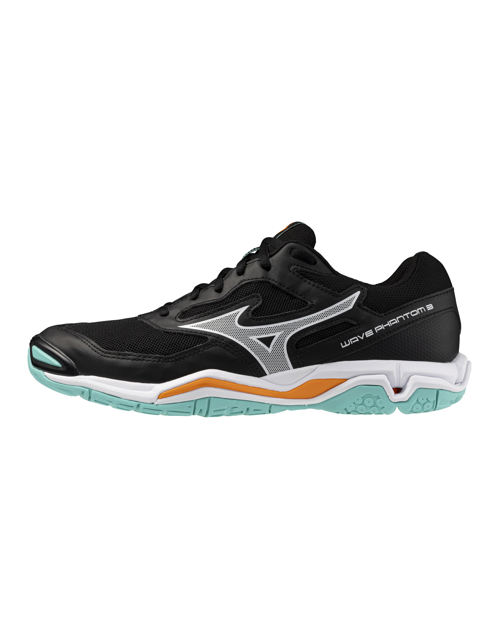 Mizuno SHOE WAVE PHANTOM-Unisex-Black/Tangelo/IceGreen