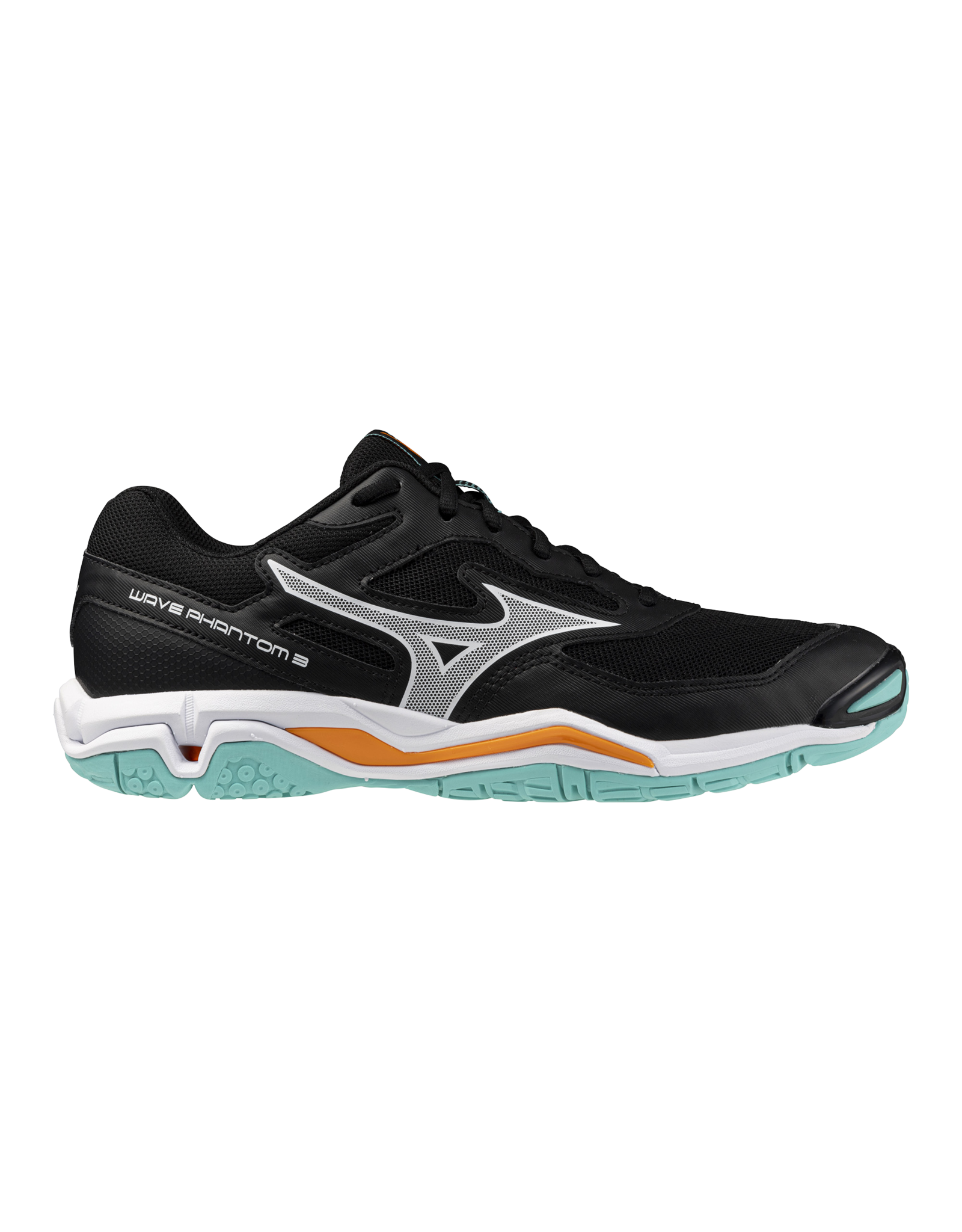 Mizuno SHOE WAVE PHANTOM-Unisex-Black/Tangelo/IceGreen
