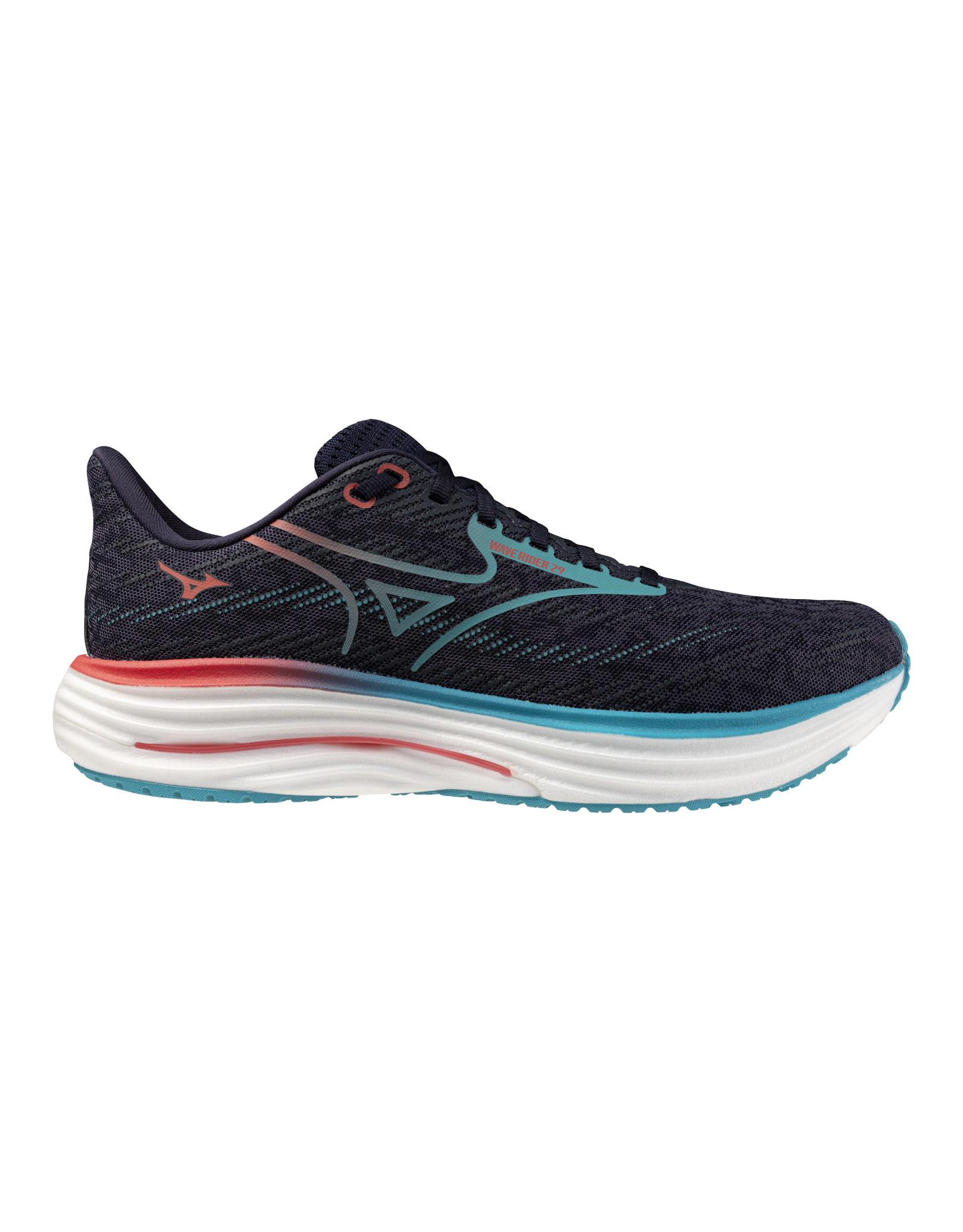Mizuno SHOE WAVE RIDER 29-Heren-OdysseyGray/CapriBreeze/CalypCoral