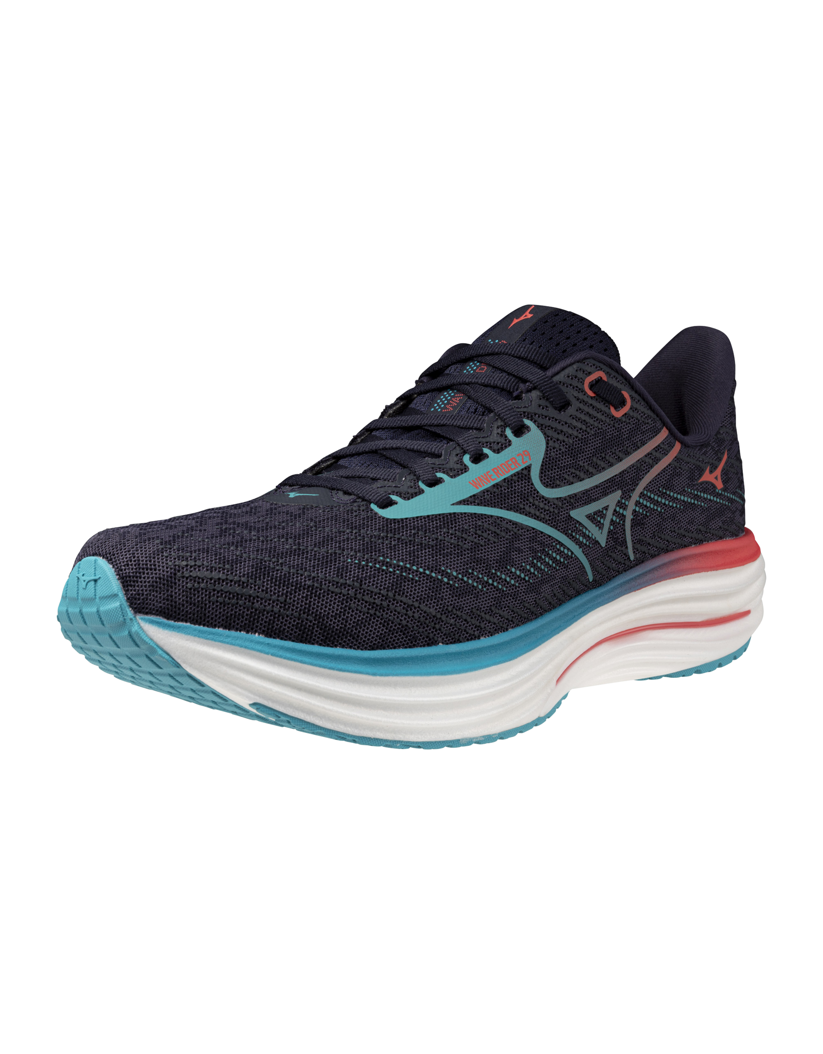 Mizuno SHOE WAVE RIDER 29-Heren-OdysseyGray/CapriBreeze/CalypCoral