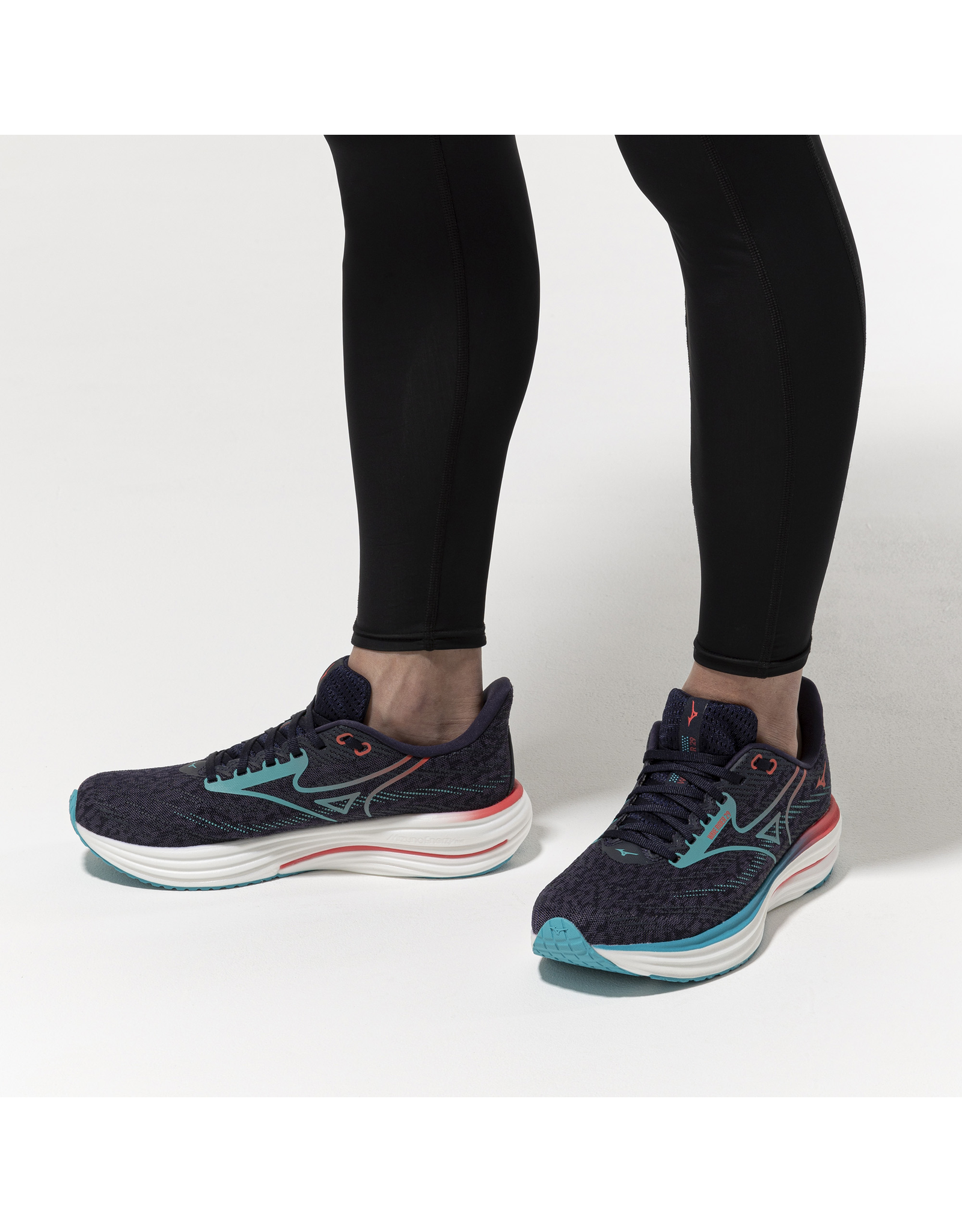 Mizuno SHOE WAVE RIDER 29-Heren-OdysseyGray/CapriBreeze/CalypCoral