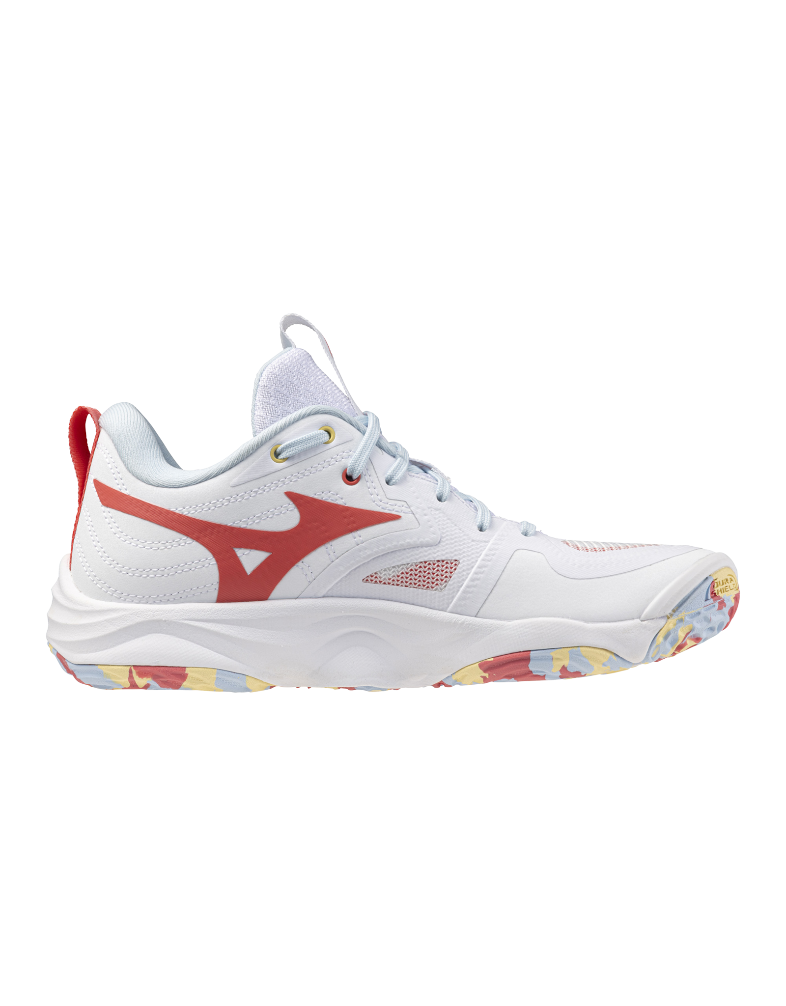 Mizuno SHOE WAVE MOMENTUM ELITE-Dames-White/CalypsoCoral/PaleBanana