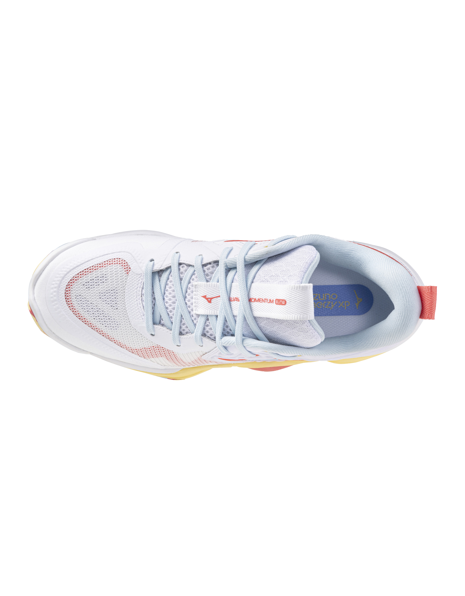 Mizuno SHOE WAVE MOMENTUM ELITE-Dames-White/CalypsoCoral/PaleBanana
