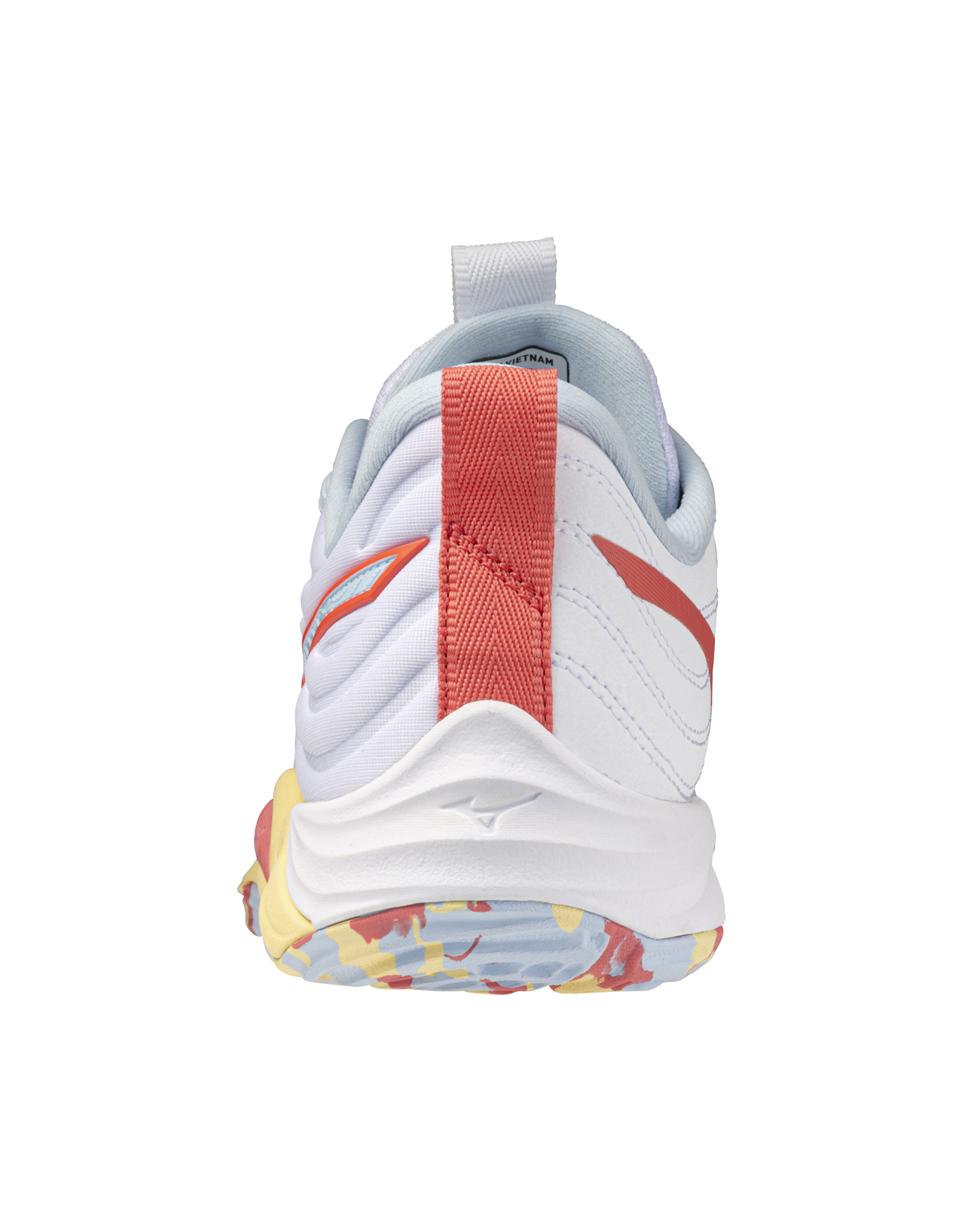 Mizuno SHOE WAVE MOMENTUM ELITE-Dames-White/CalypsoCoral/PaleBanana