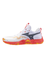 Mizuno SHOE WAVE MOMENTUM ELITE-Unisex-White/FieryCoral2/Citrus