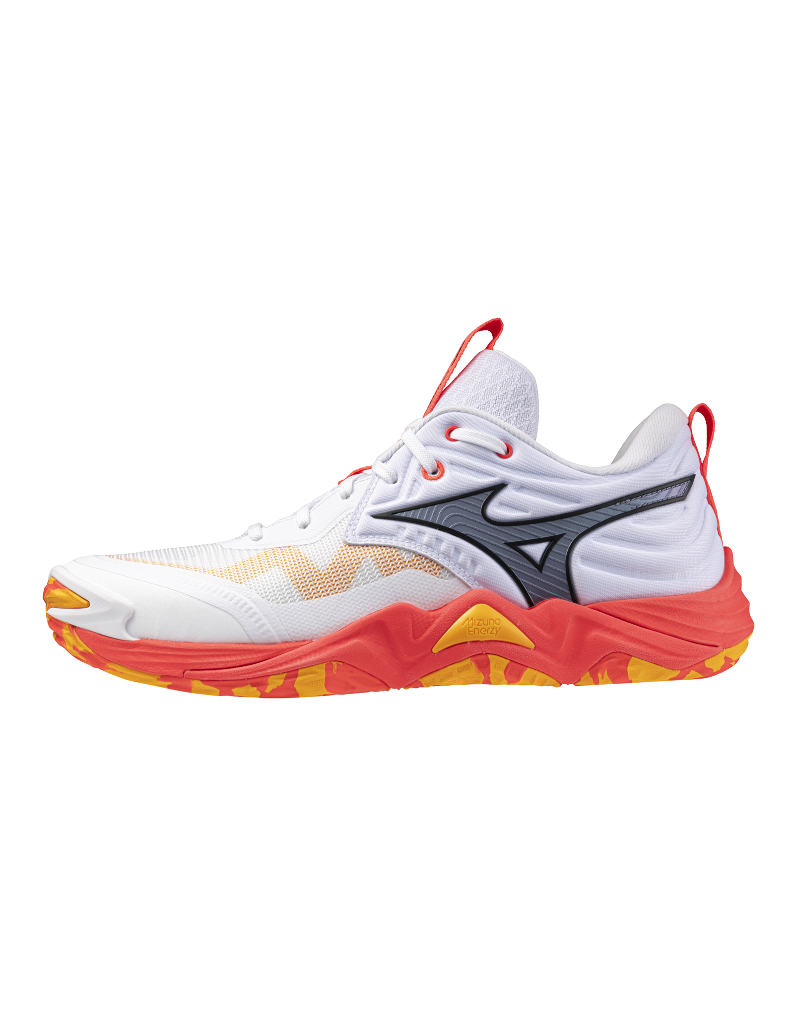 Mizuno SHOE WAVE MOMENTUM ELITE-Unisex-White/FieryCoral2/Citrus