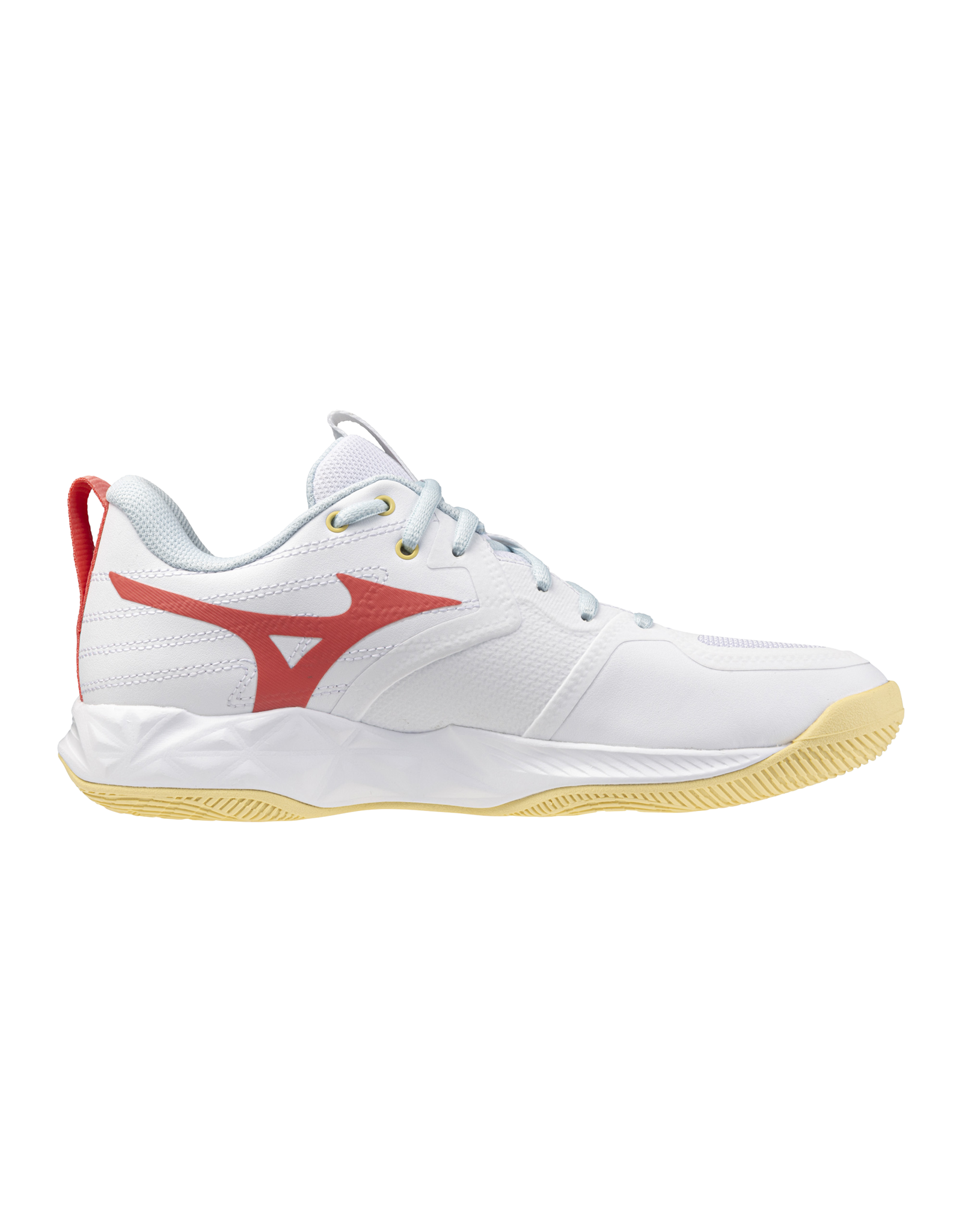 Mizuno SHOE WAVE MOMENTUM PRO-Dames-White/CalypsoCoral/PaleBanana