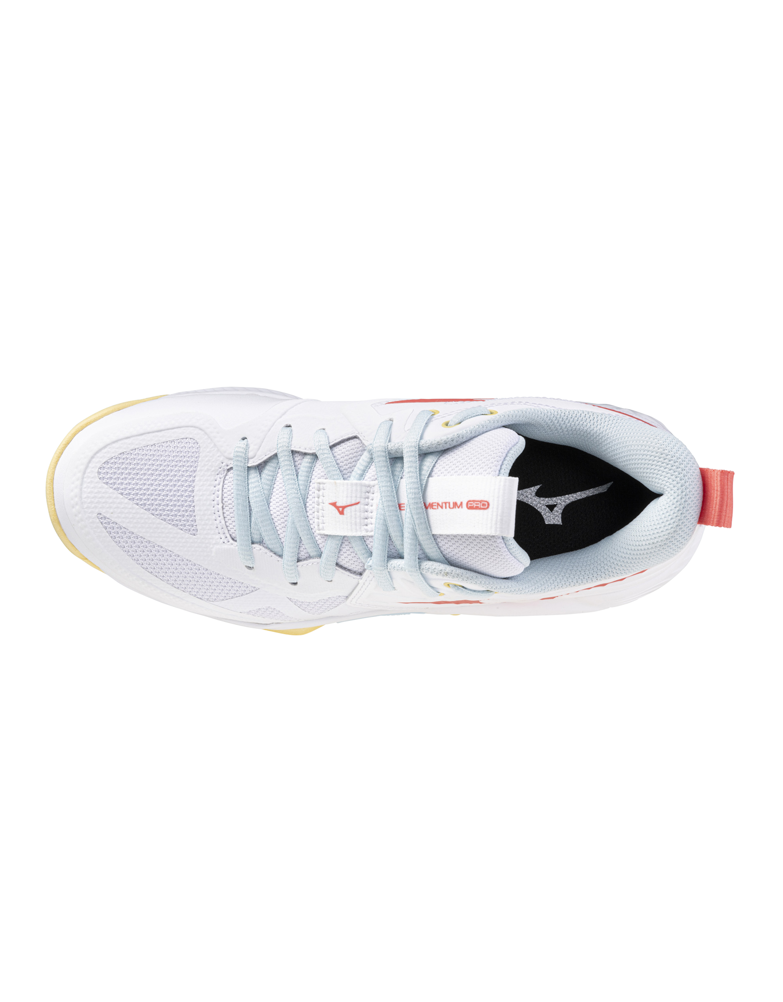 Mizuno SHOE WAVE MOMENTUM PRO-Dames-White/CalypsoCoral/PaleBanana