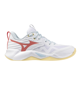 Mizuno SHOE WAVE MOMENTUM PRO-Dames-White/CalypsoCoral/PaleBanana