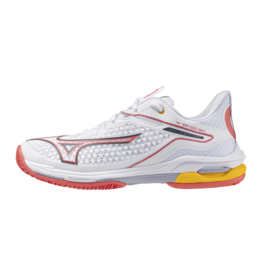 Mizuno SHOE WAVE EXCEED TOUR CC-Dames-White/CalypsoCoral/IcelandicBlue