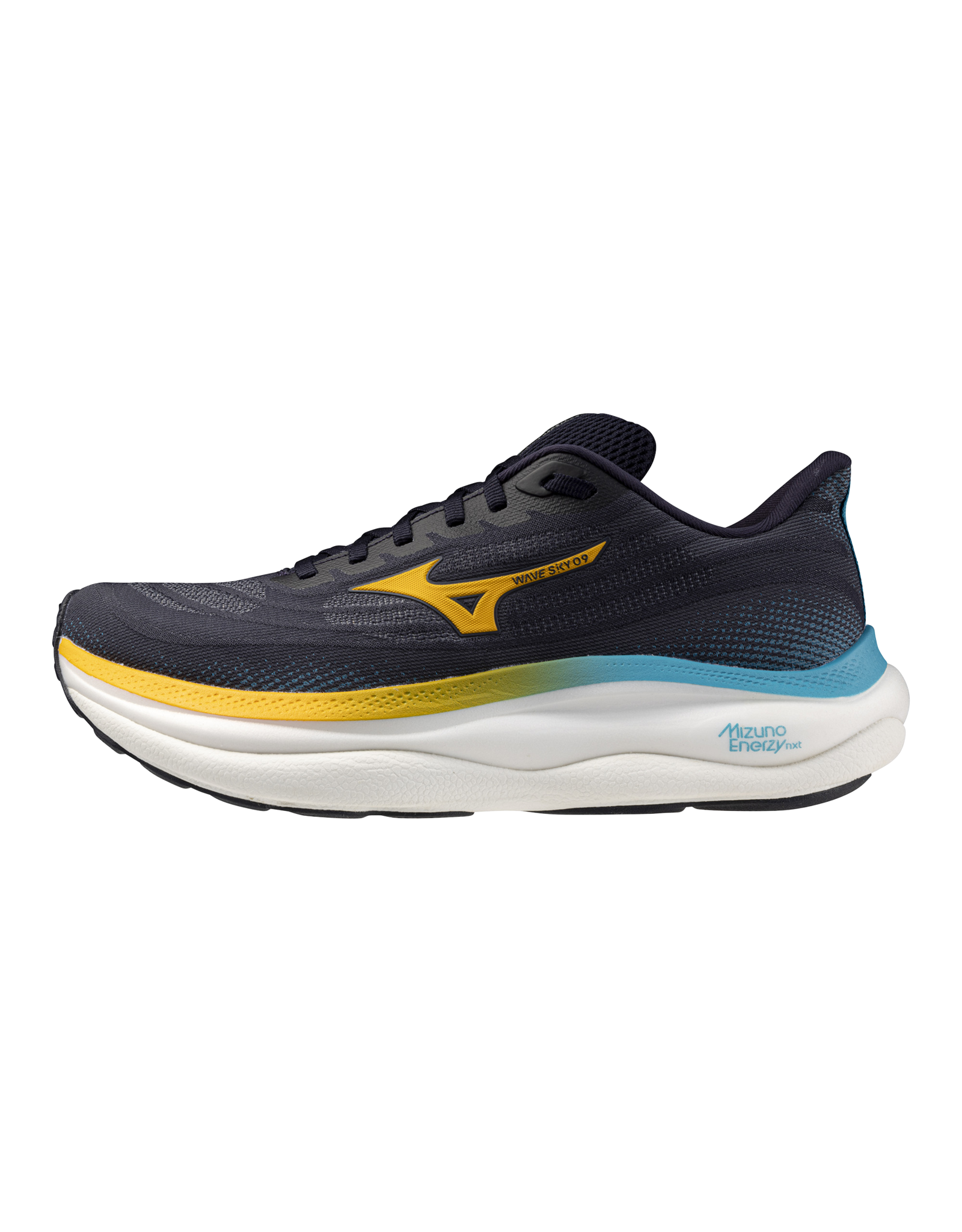 Mizuno SHOE WAVE SKY 9-Heren-BaritoneBlue/Citrus/CapriBreeze