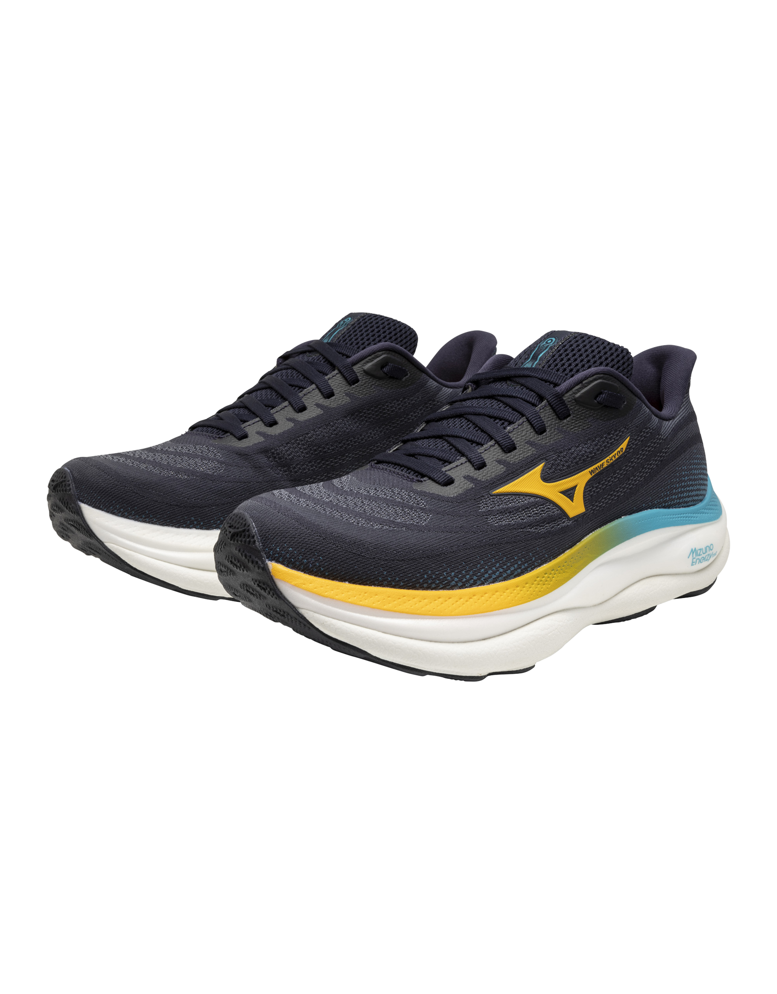 Mizuno SHOE WAVE SKY 9-Heren-BaritoneBlue/Citrus/CapriBreeze