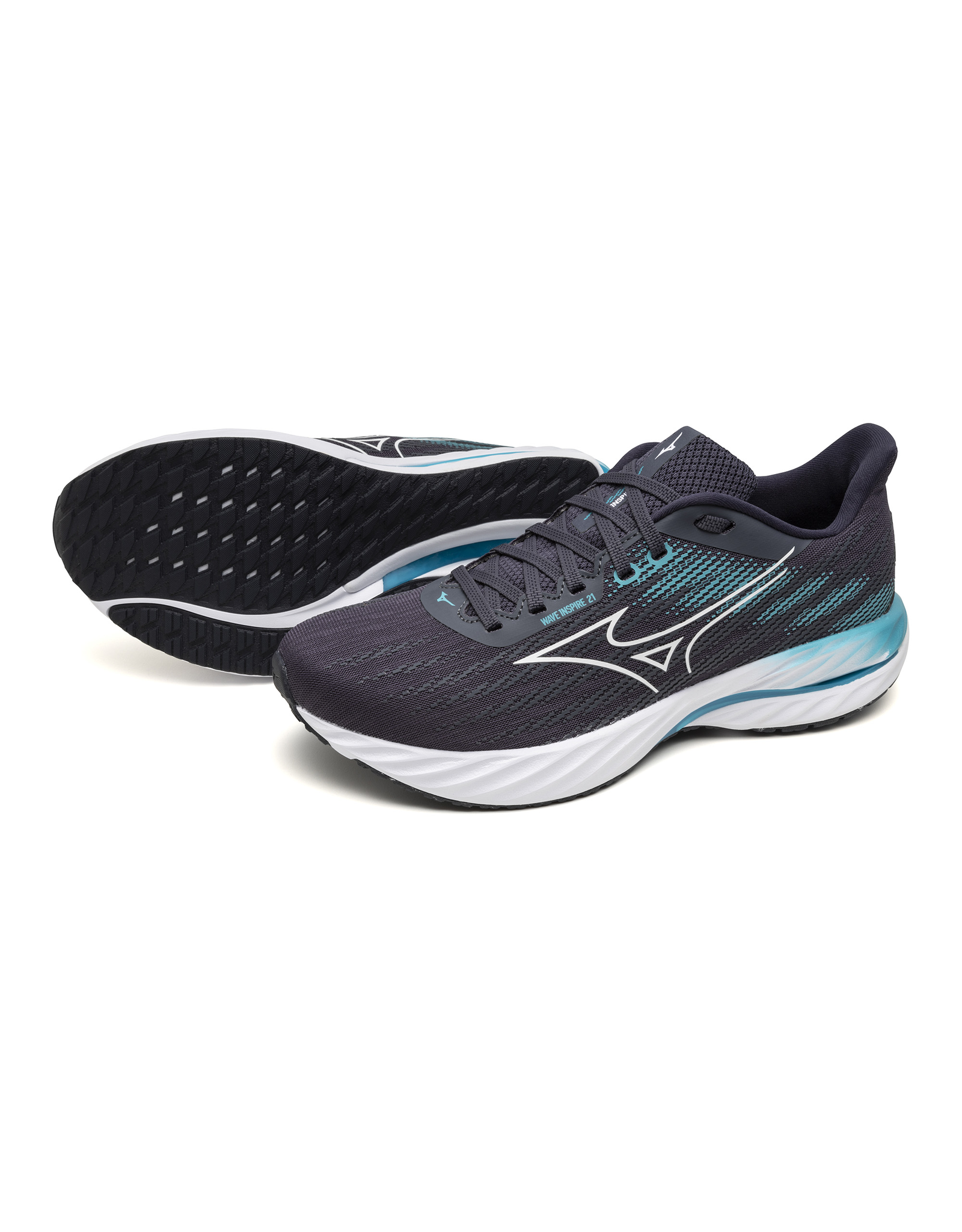 Mizuno SHOE WAVE INSPIRE 21-Heren-OdysseyGray/White/CapriBreeze