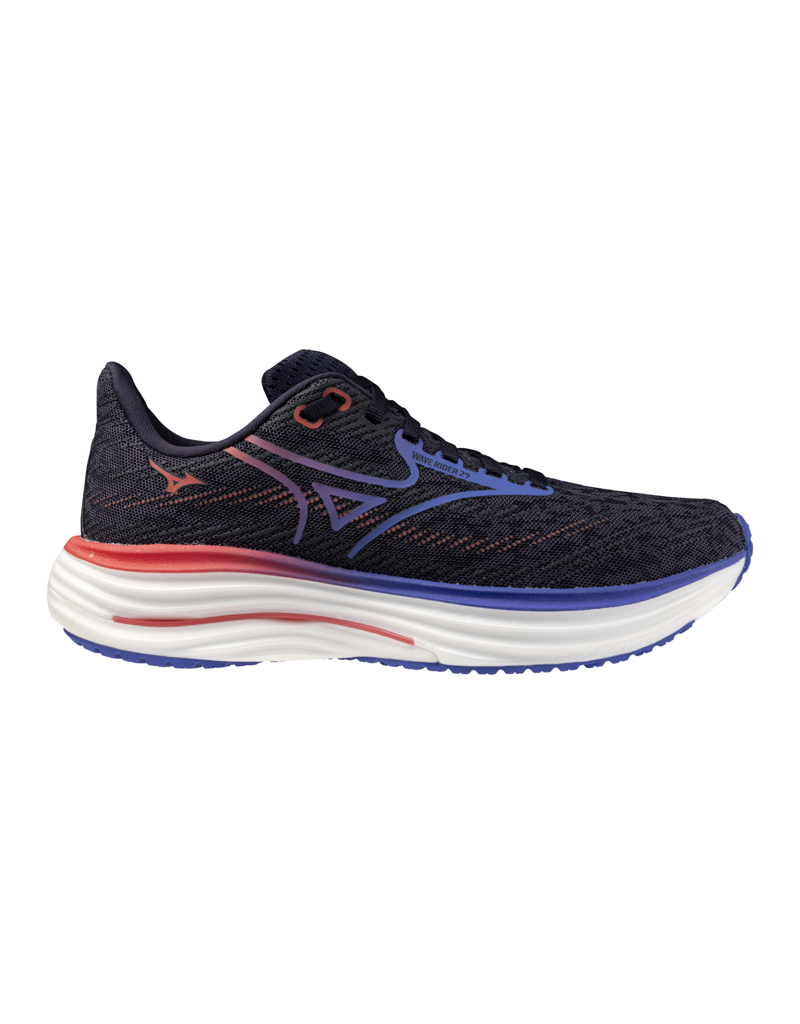 Mizuno SHOE WAVE RIDER 29-Dames-OdysseyGray/IrisBloom/CalypsoCoral