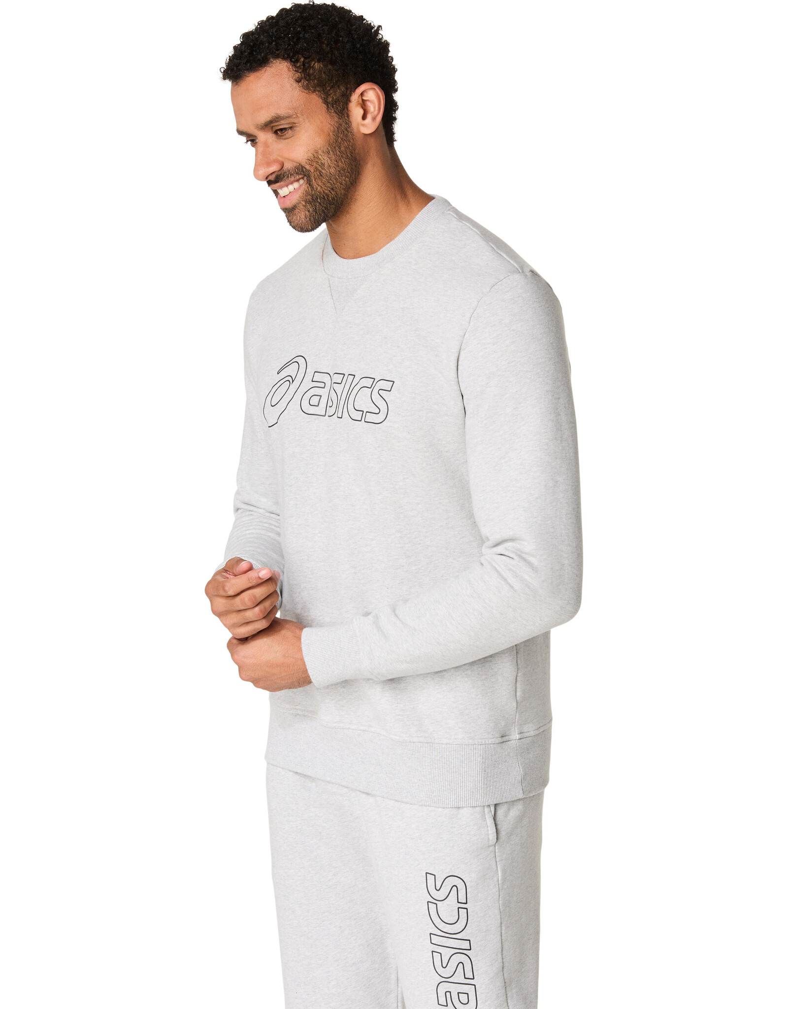 Asics ASICS SWEATSHIRT-Heren-LIGHT GREY HEATHER